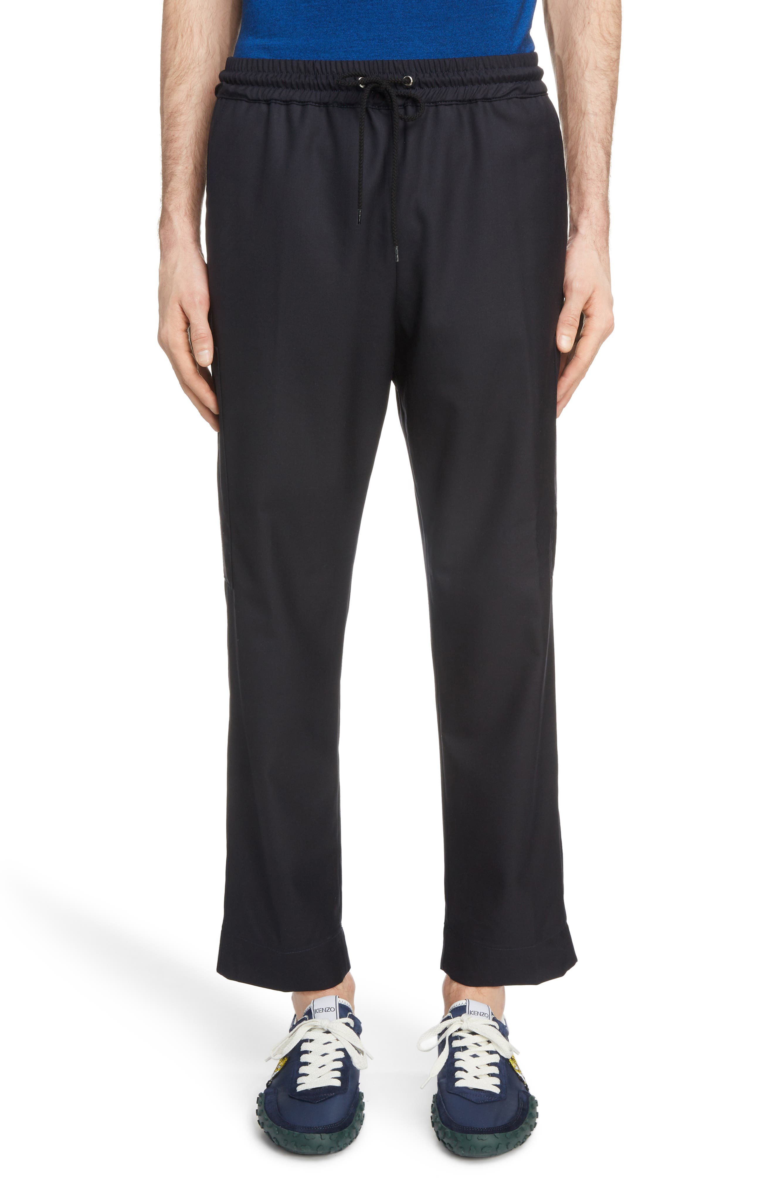 Kenzo Cropped Cargo Pants, Blue