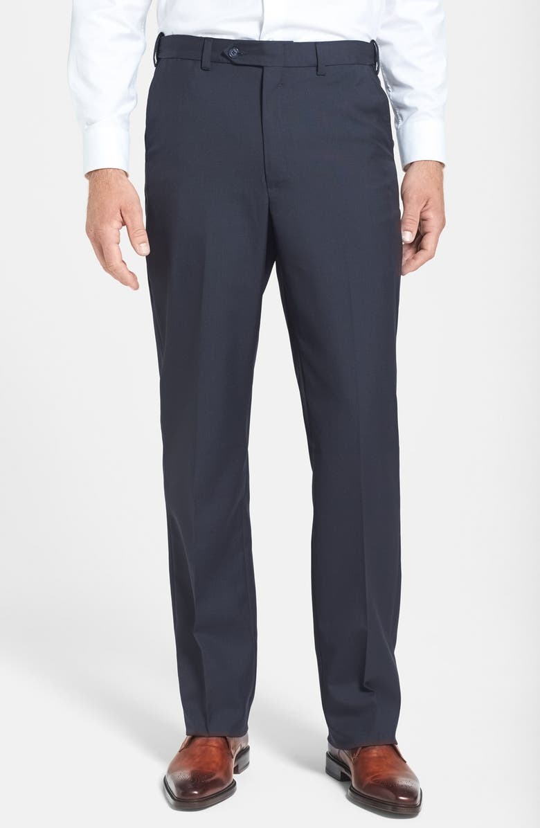 Berle Self Sizer Waist Tropical Weight Flat Front Trousers | Nordstrom
