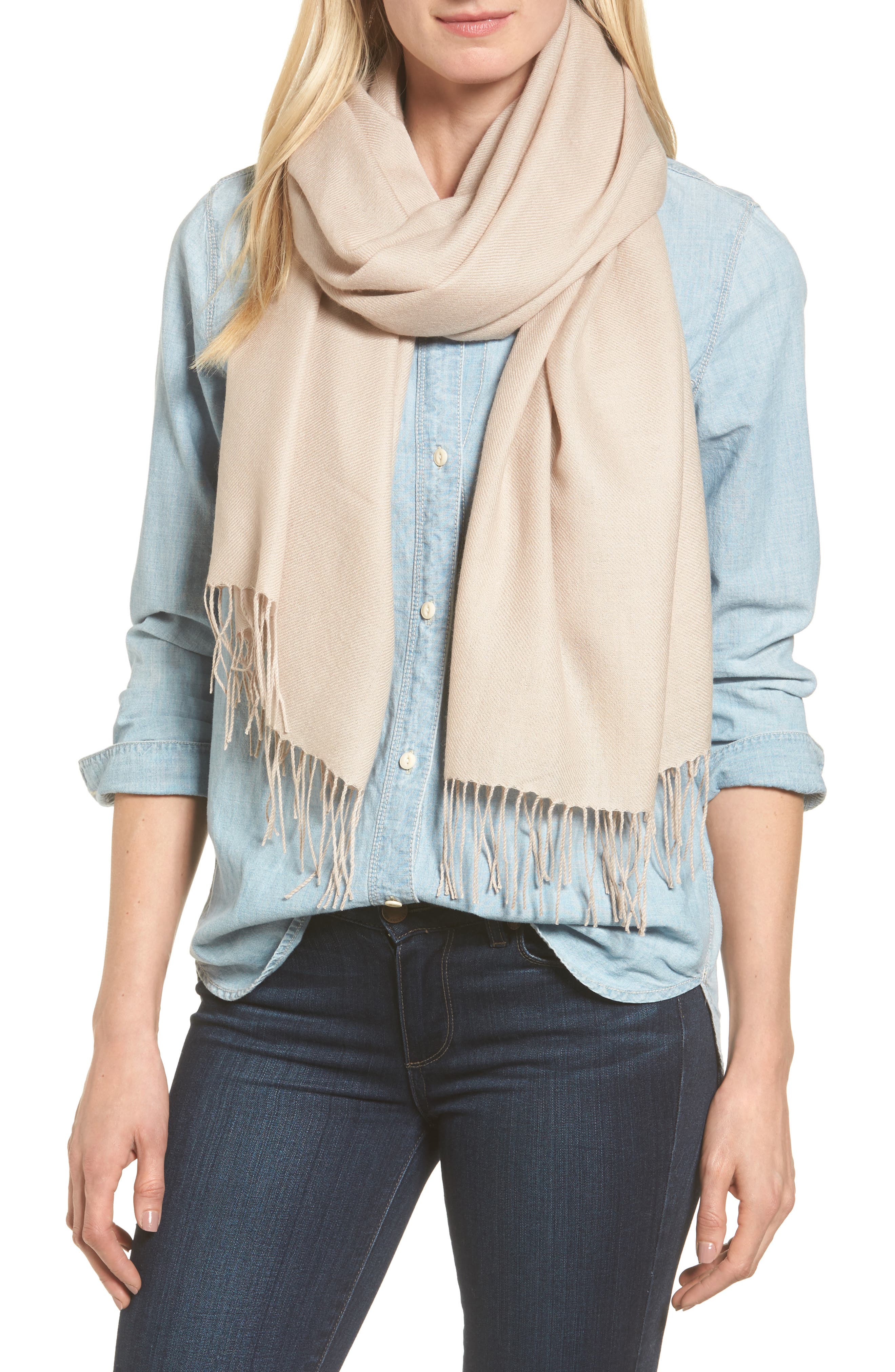 Nordstrom Tissue Weight Wool & Cashmere Scarf Nordstrom