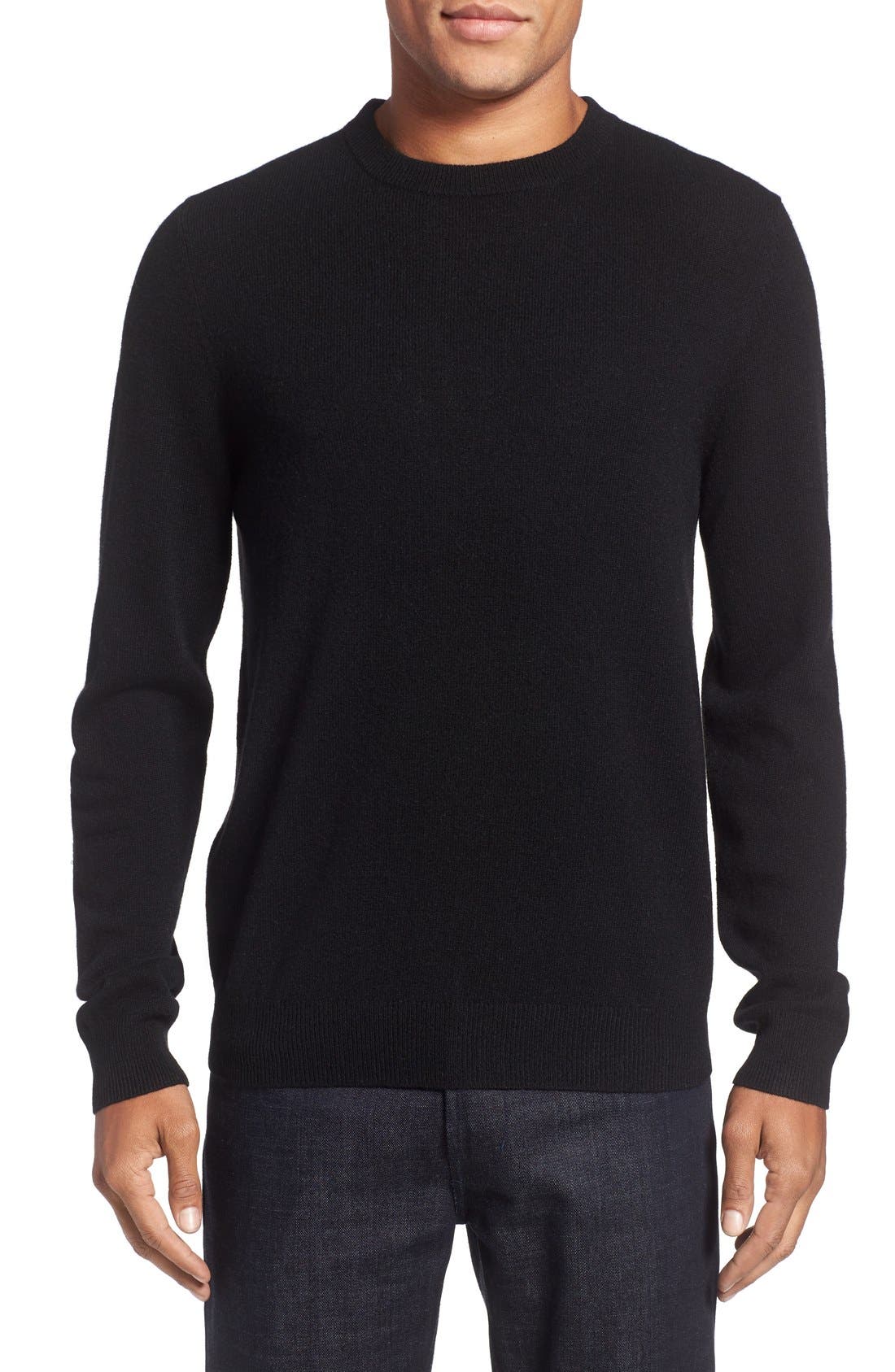 Nordstrom Shop Cashmere Crewneck Sweater, Black