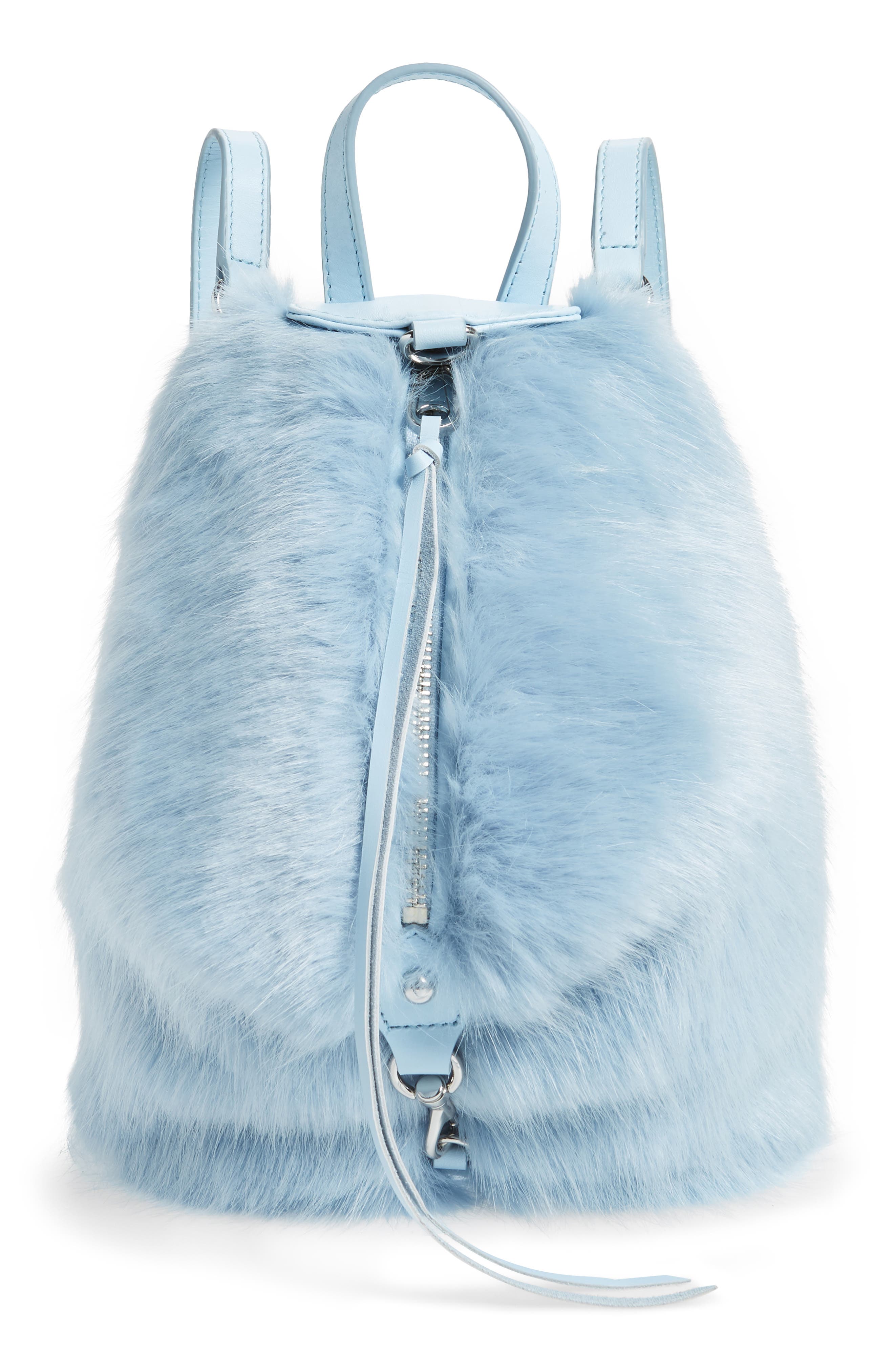 faux fur mini julian backpack Rebecca Minkoff Mini Julian Faux Fur Backpack
