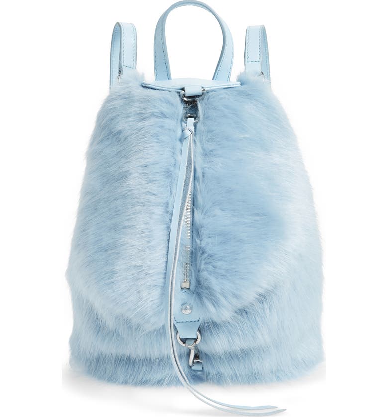 faux fur mini julian backpack Loungefly Madagascar King Cosplay double strap chic attitude Rebecca Minkoff Mini Julian Faux