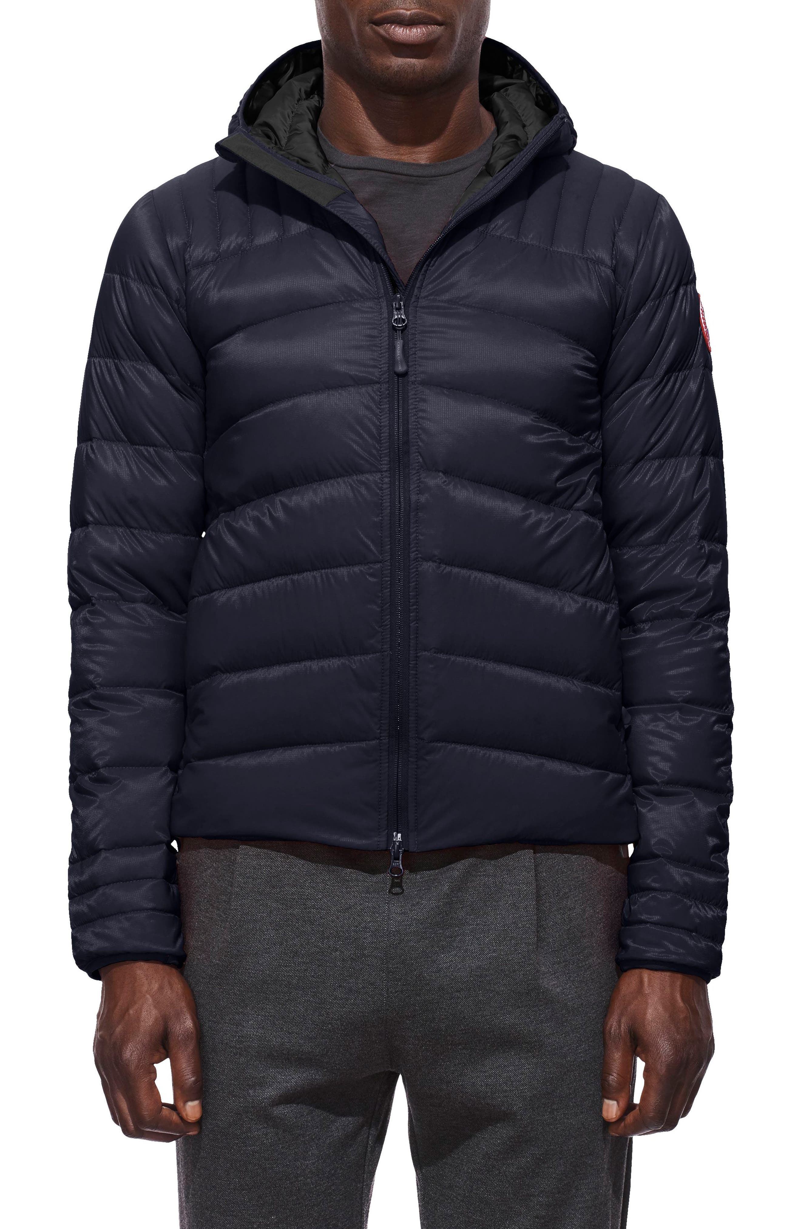 Canada Goose Brookvale Slim Fit Hooded Down Jacket, Blue