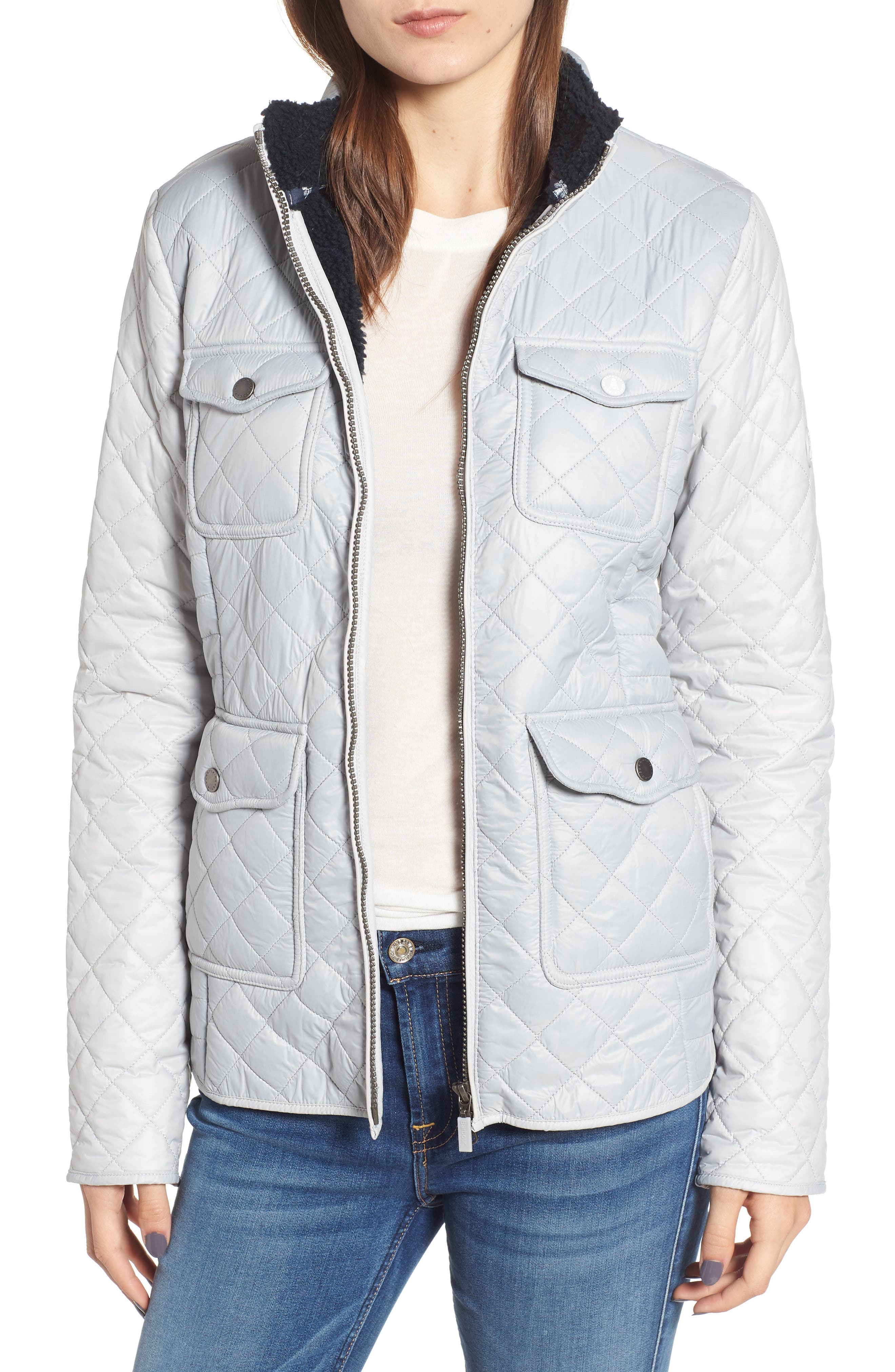 Barbour Weymouth Quilted Jacket, US / 8 UK - White