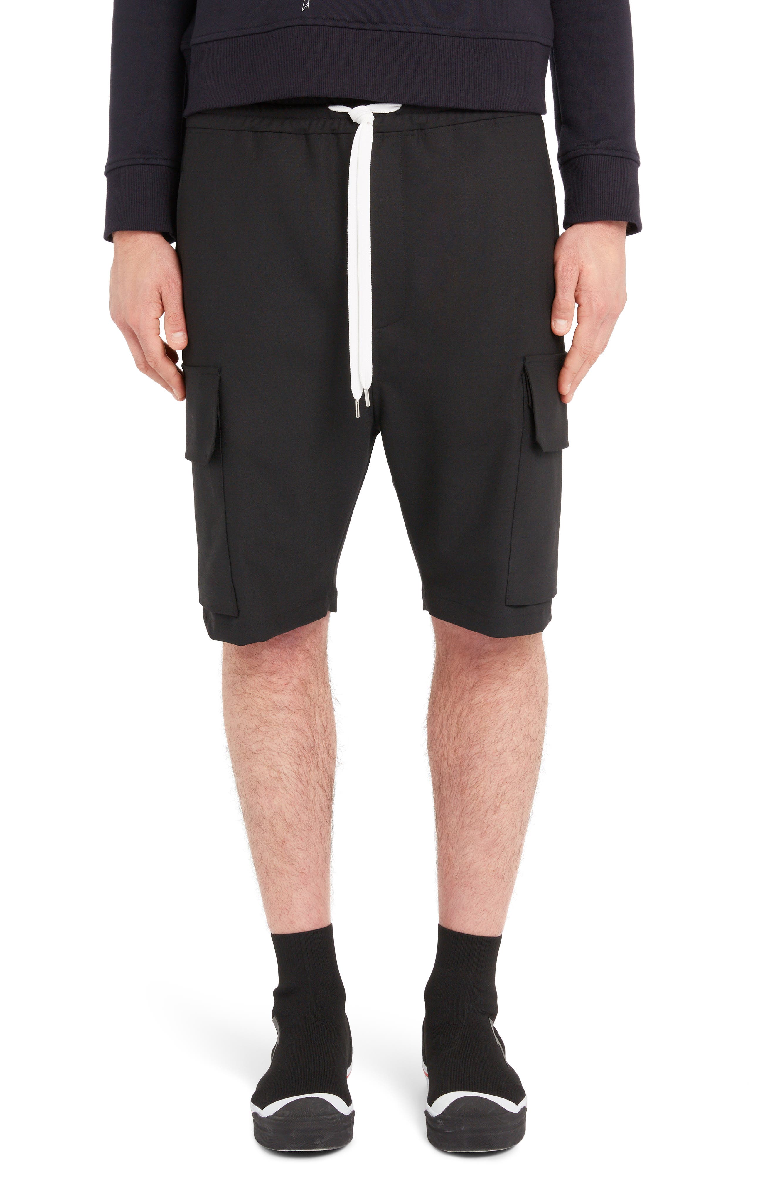 Neil Barrett Tapered Cargo Shorts, Black