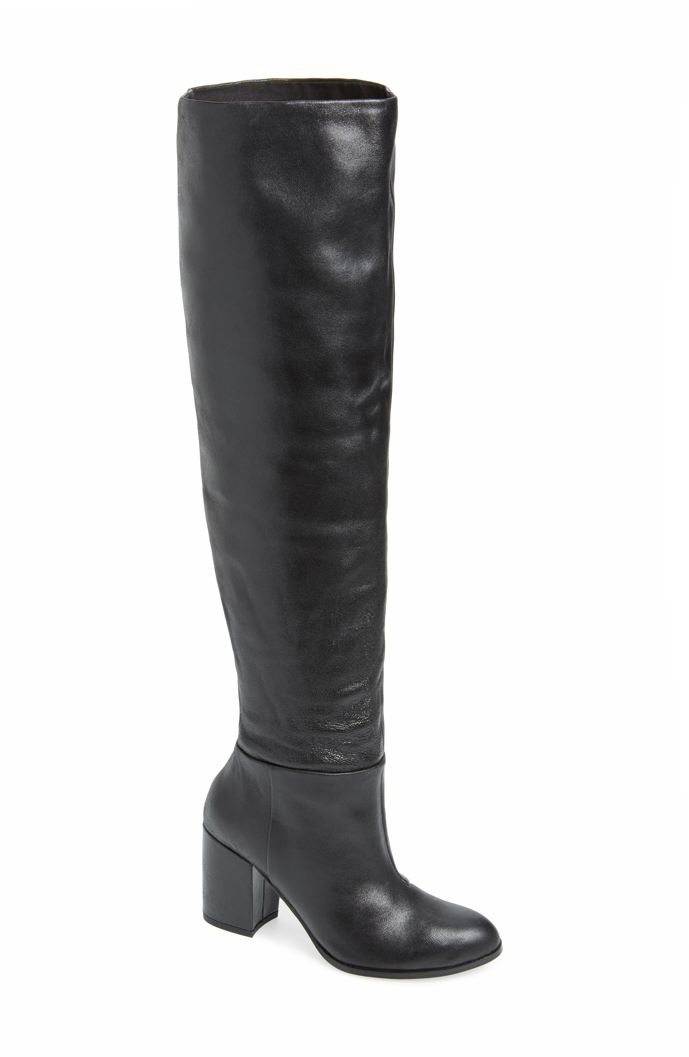 Kelsi Dagger Brooklyn Walker Over The Knee Scrunch Boot, Black