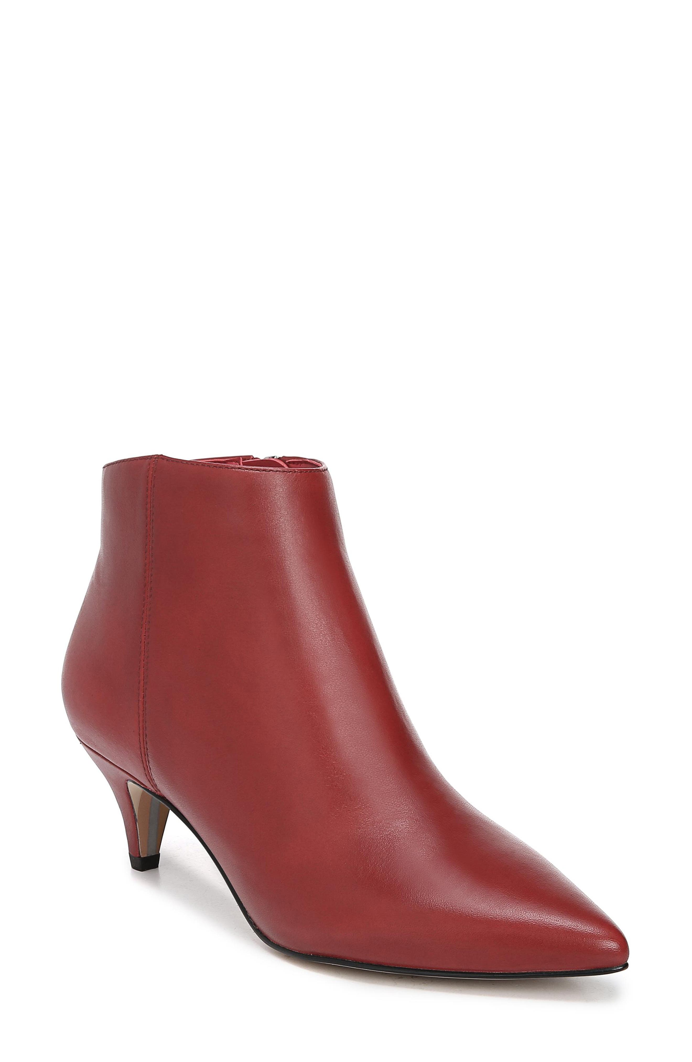 Sam Edelman Kinzey Pointy Toe Bootie- Red