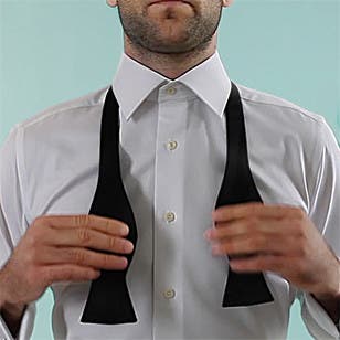 How to Tie a Bow Tie, Step 1