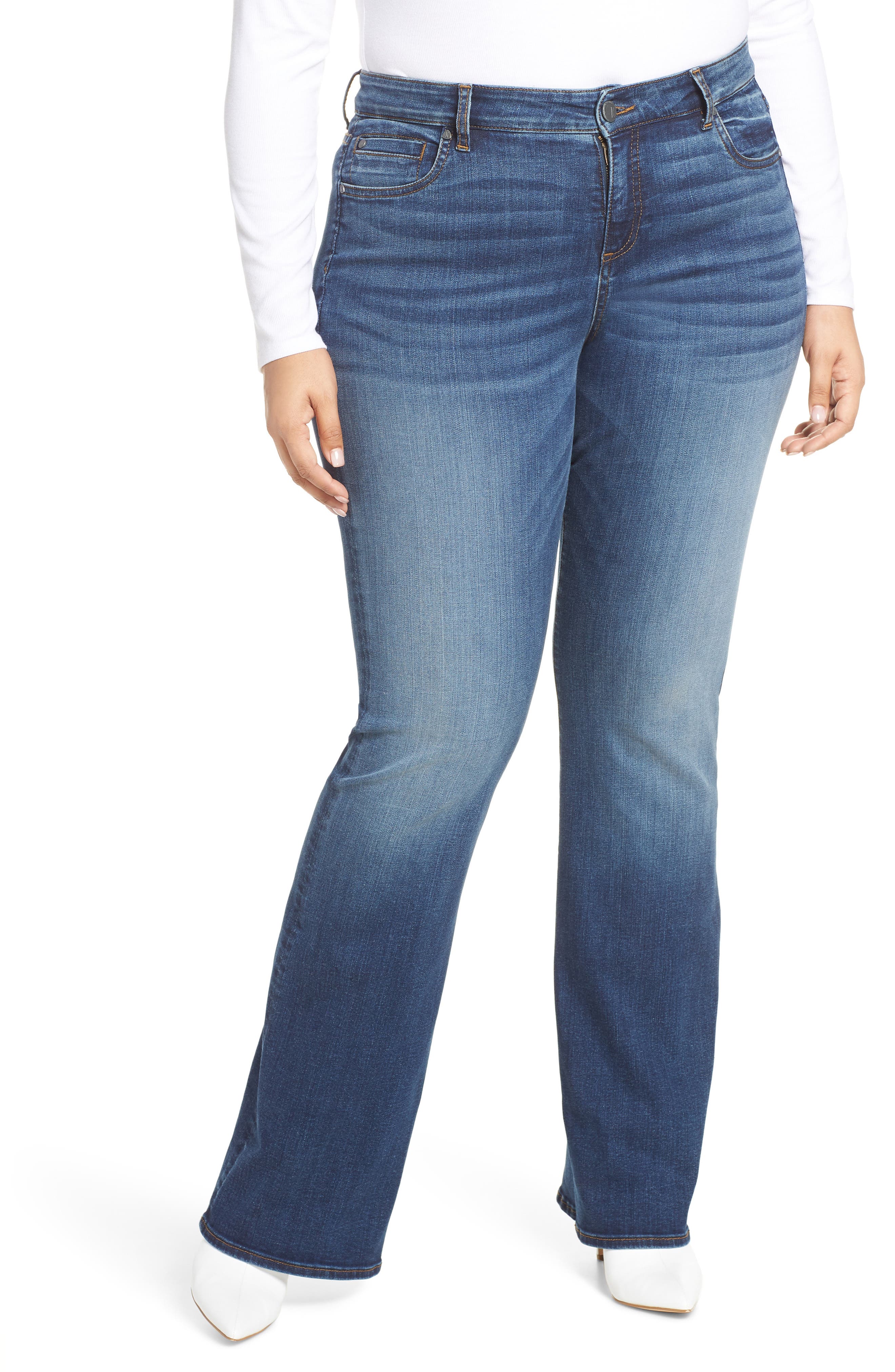 Plus Size Kut From The Kloth Natalie Bootleg Jeans, Blue