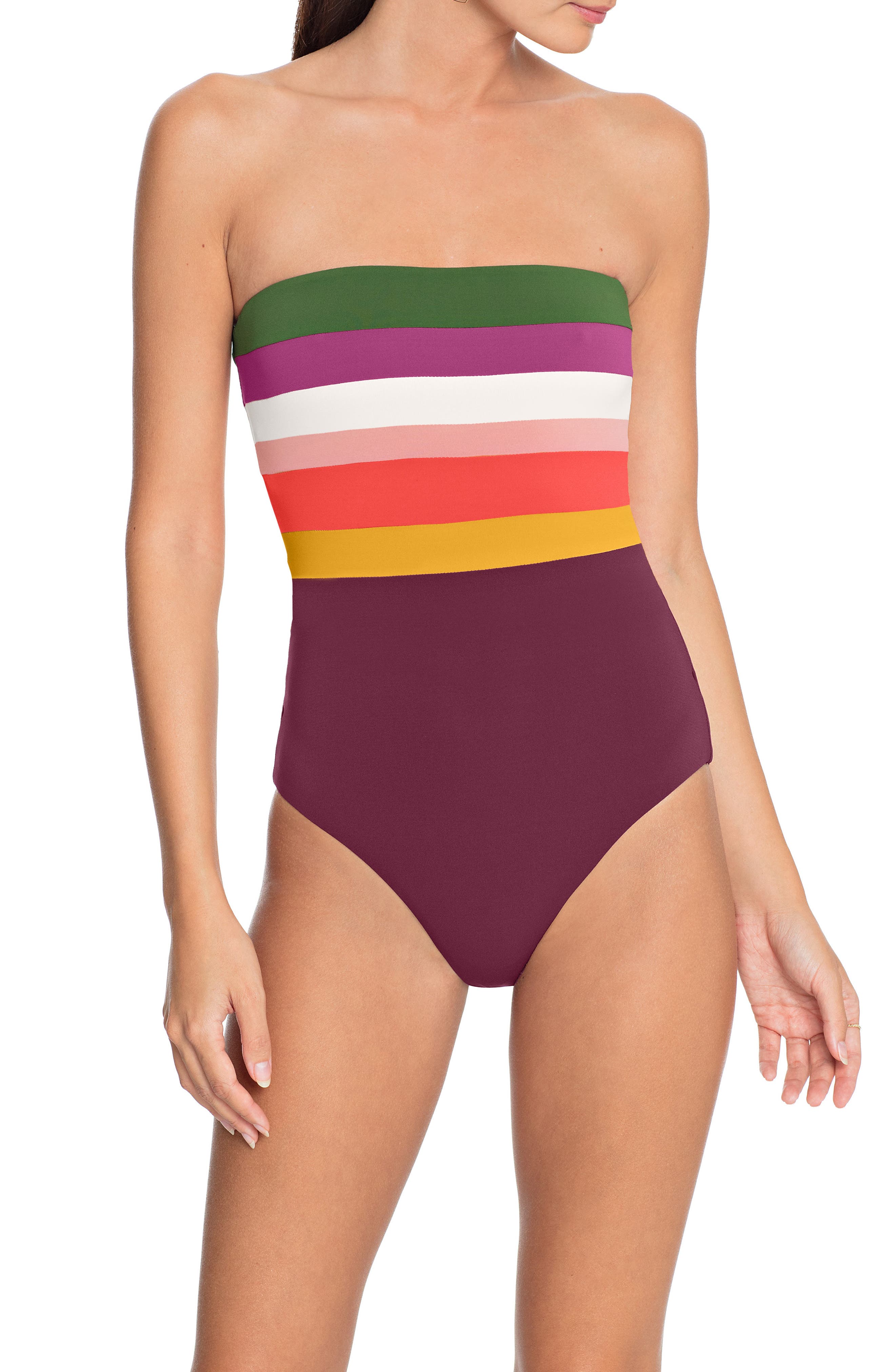 Robin Piccone One-Piece Bandeau Swimsuit