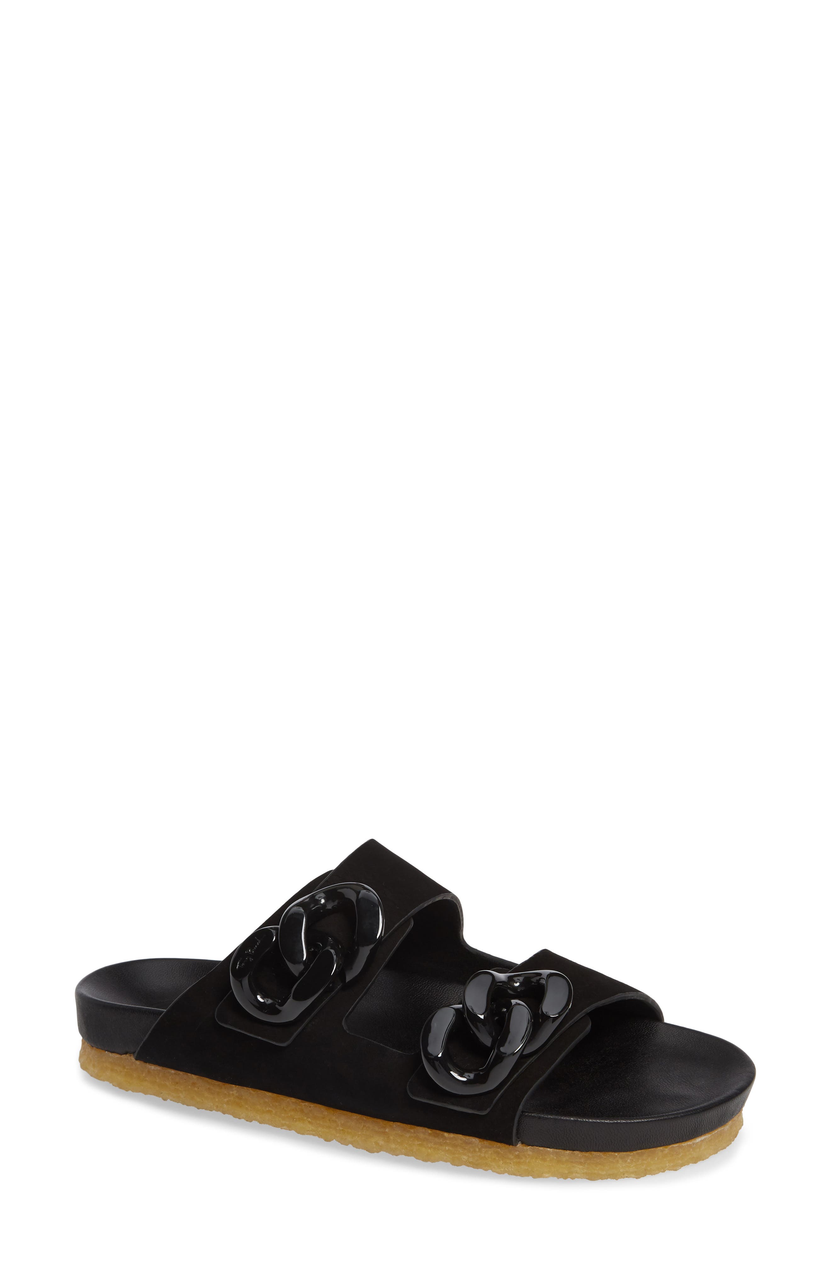 Tory Burch Adrien Two Band Slide Sandal, Black