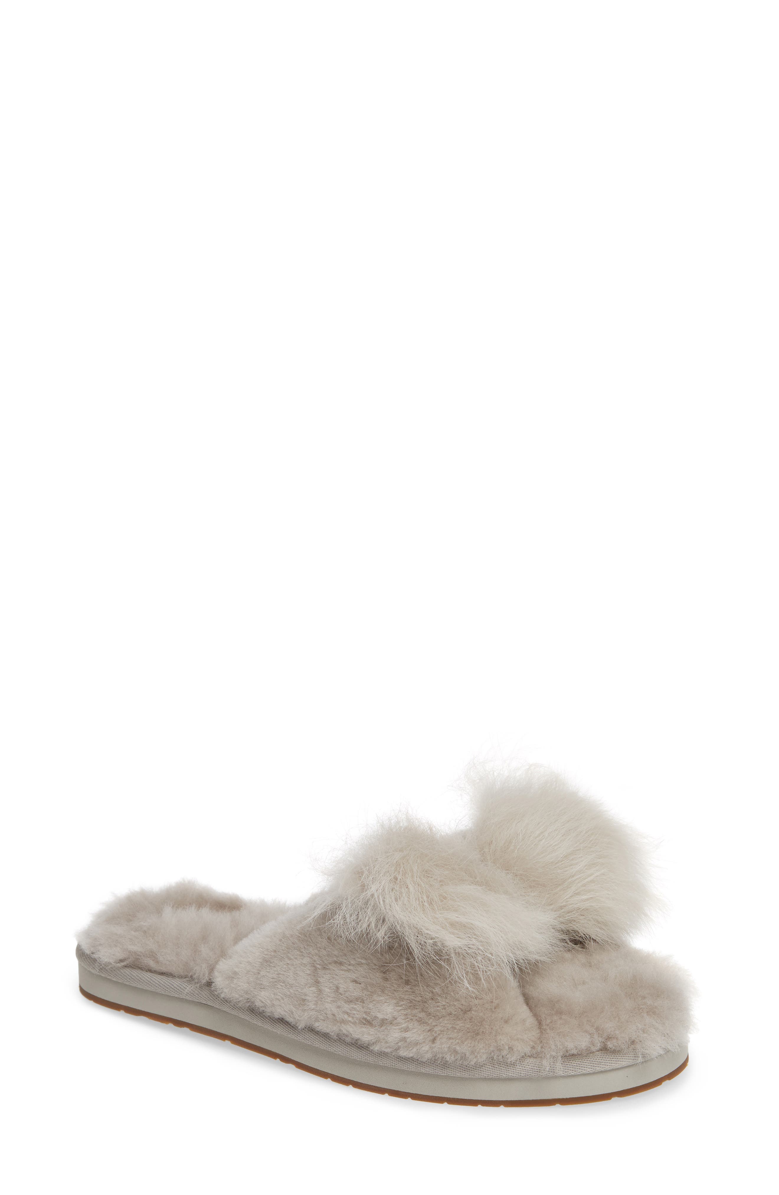Ugg Mirabelle Genuine Shearling Slide Slipper, Grey