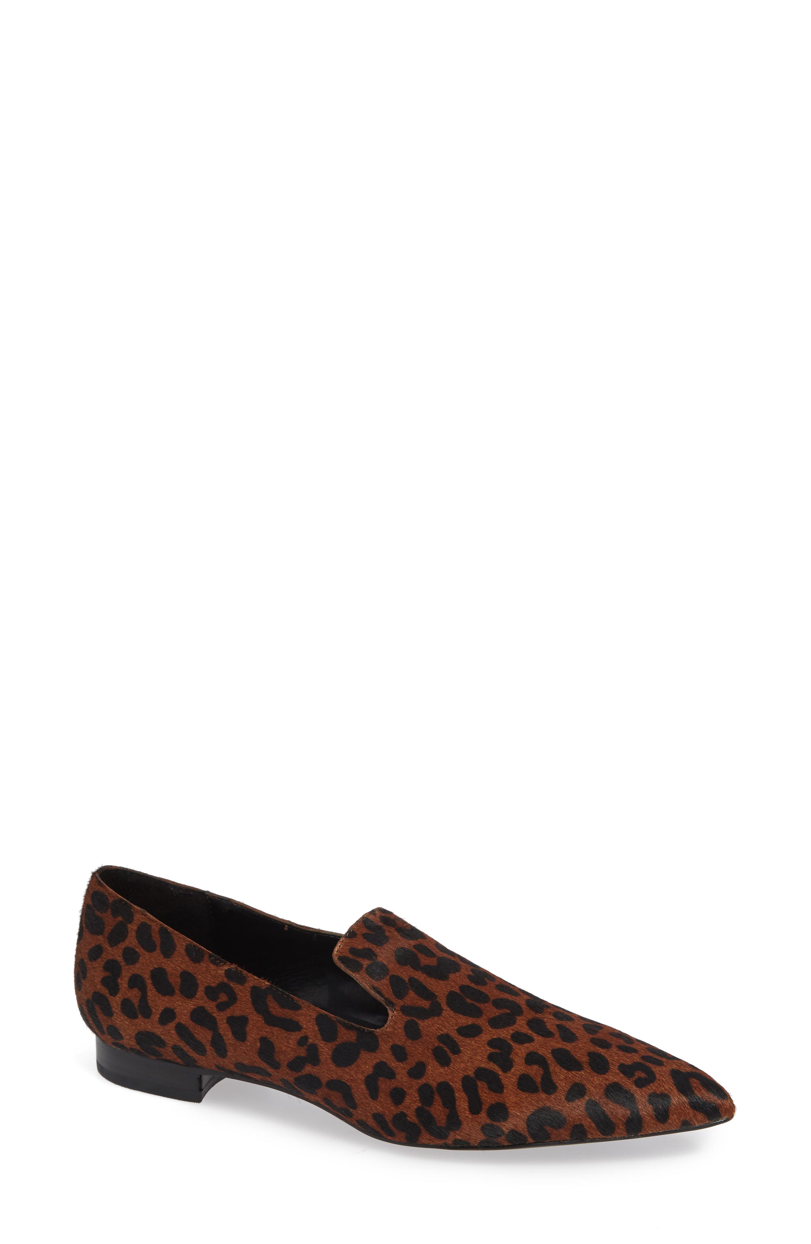 Black Suede Studio Gaby Flat, Brown