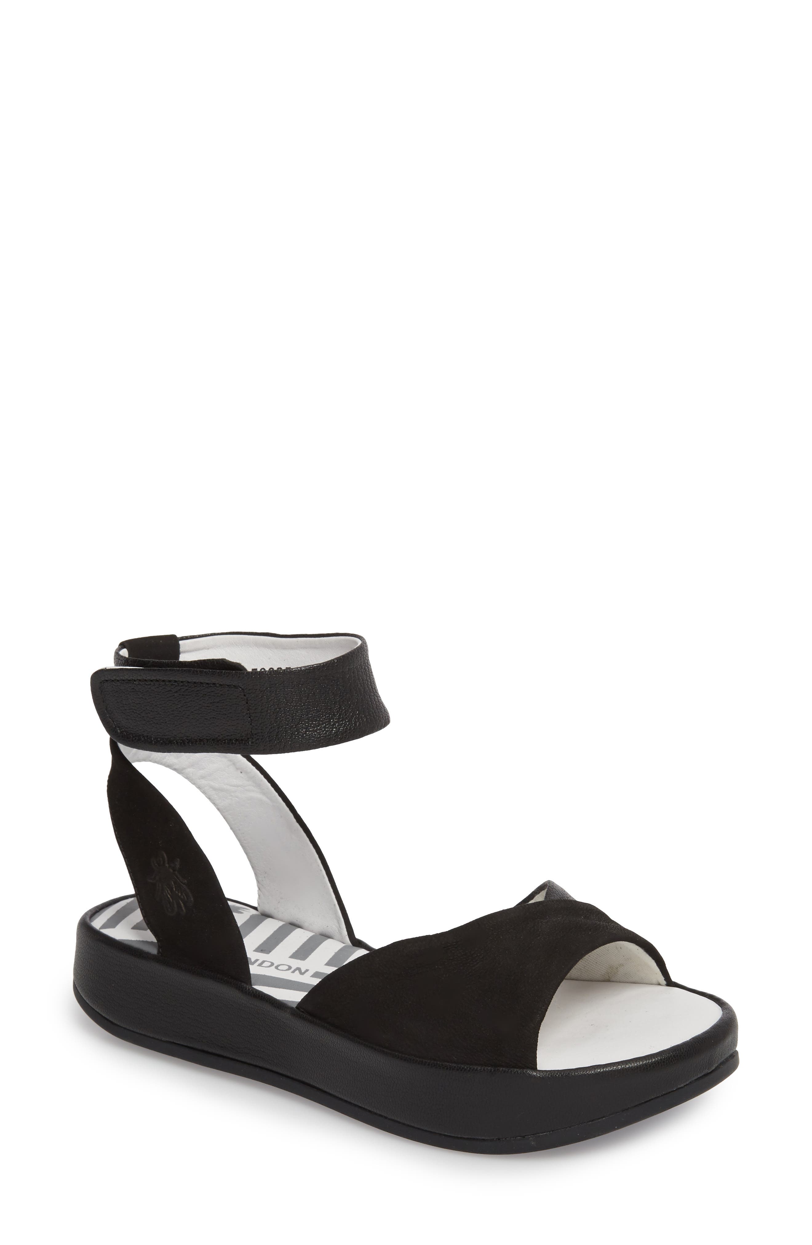 Fly London Bibb Sandal, Black