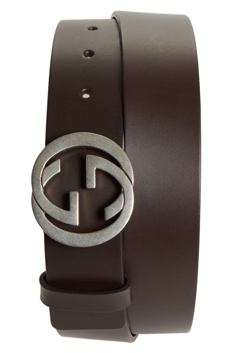 Gucci Logo Buckle Leather Belt | Nordstrom
