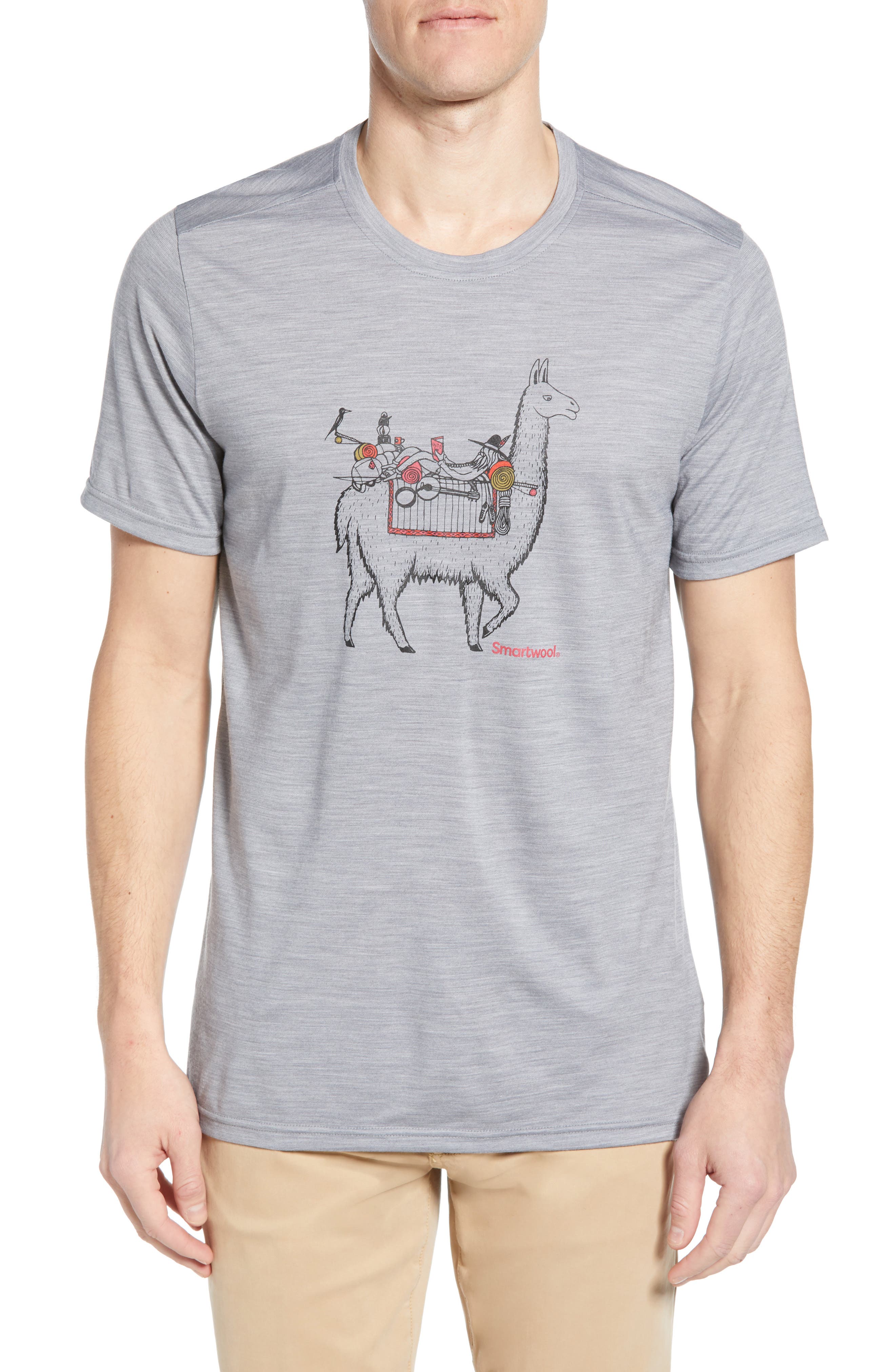 Smartwool Merino Llama Adventures T-Shirt, Grey
