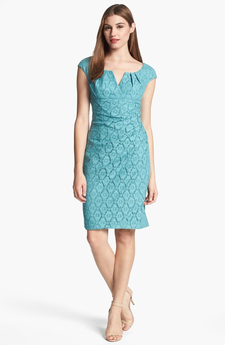 Adrianna Papell Cap Sleeve Lace Sheath Dress | Nordstrom