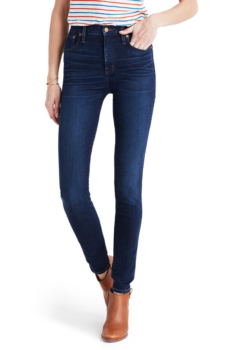 madewell 10 inch high rise skinny jeans hayes wash nordstrom