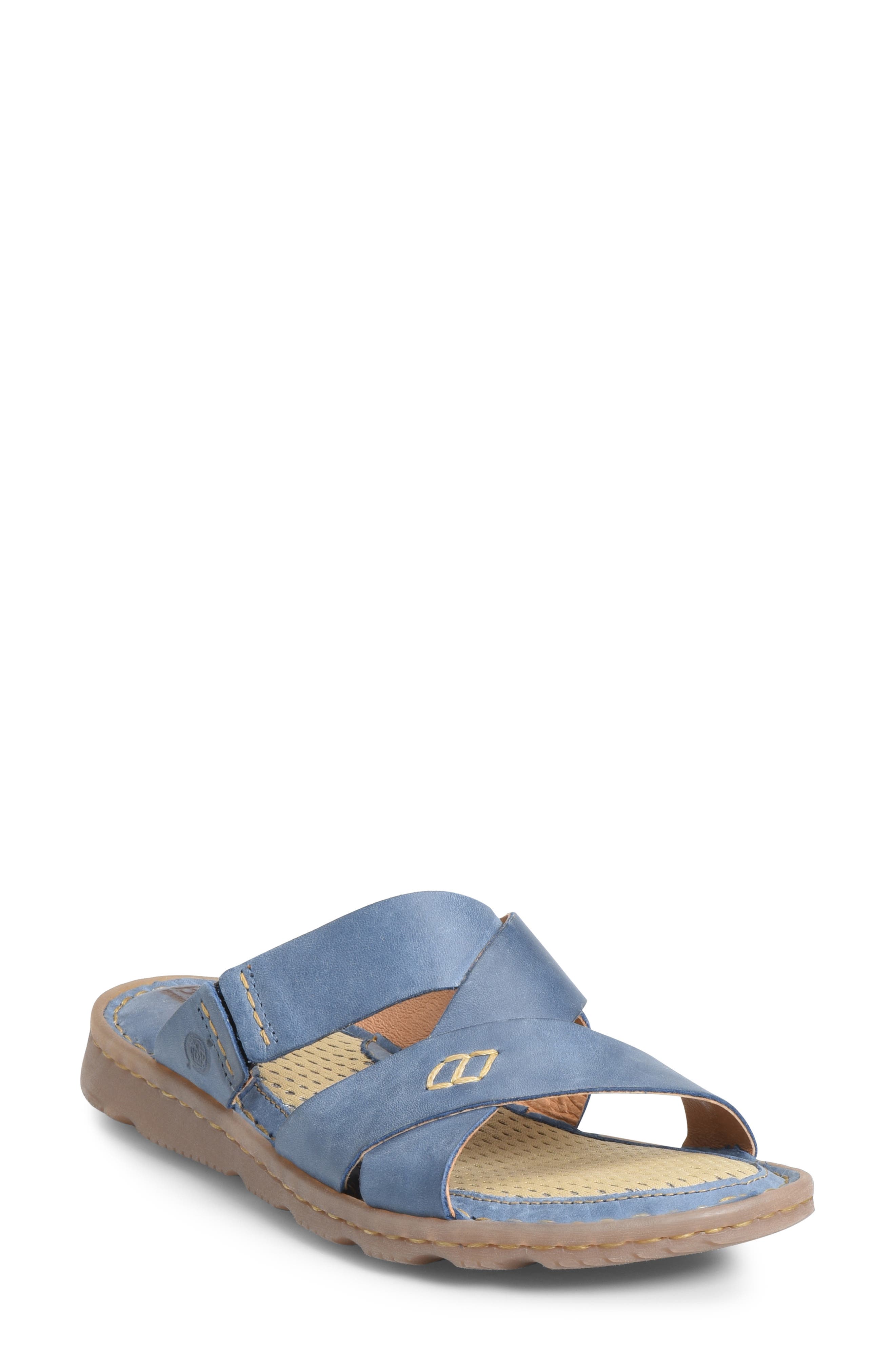 B?rn Hayka Asymmetrical Slide Sandal, Blue