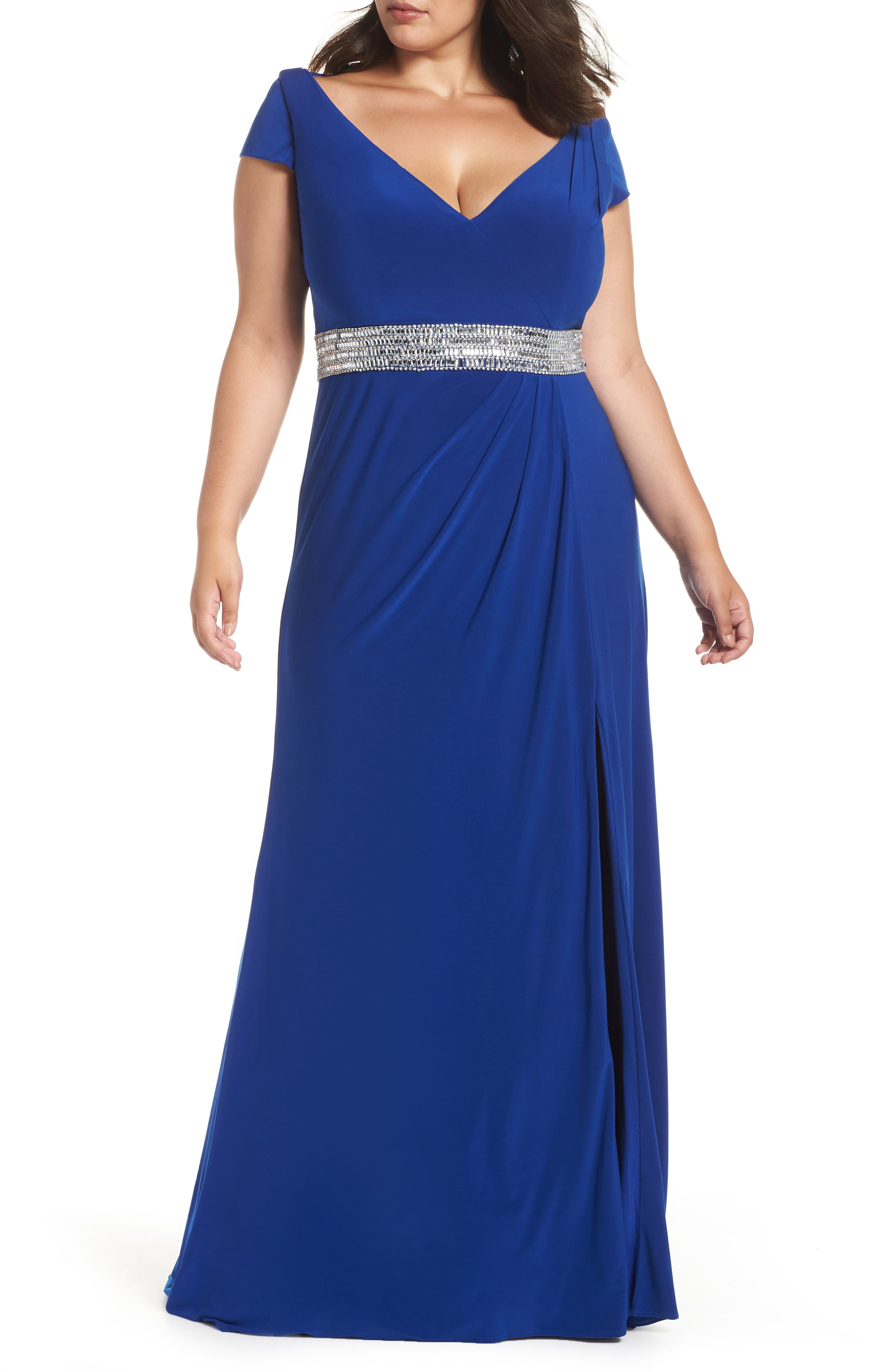 Plus Size MAC Dugall Embellished Gown