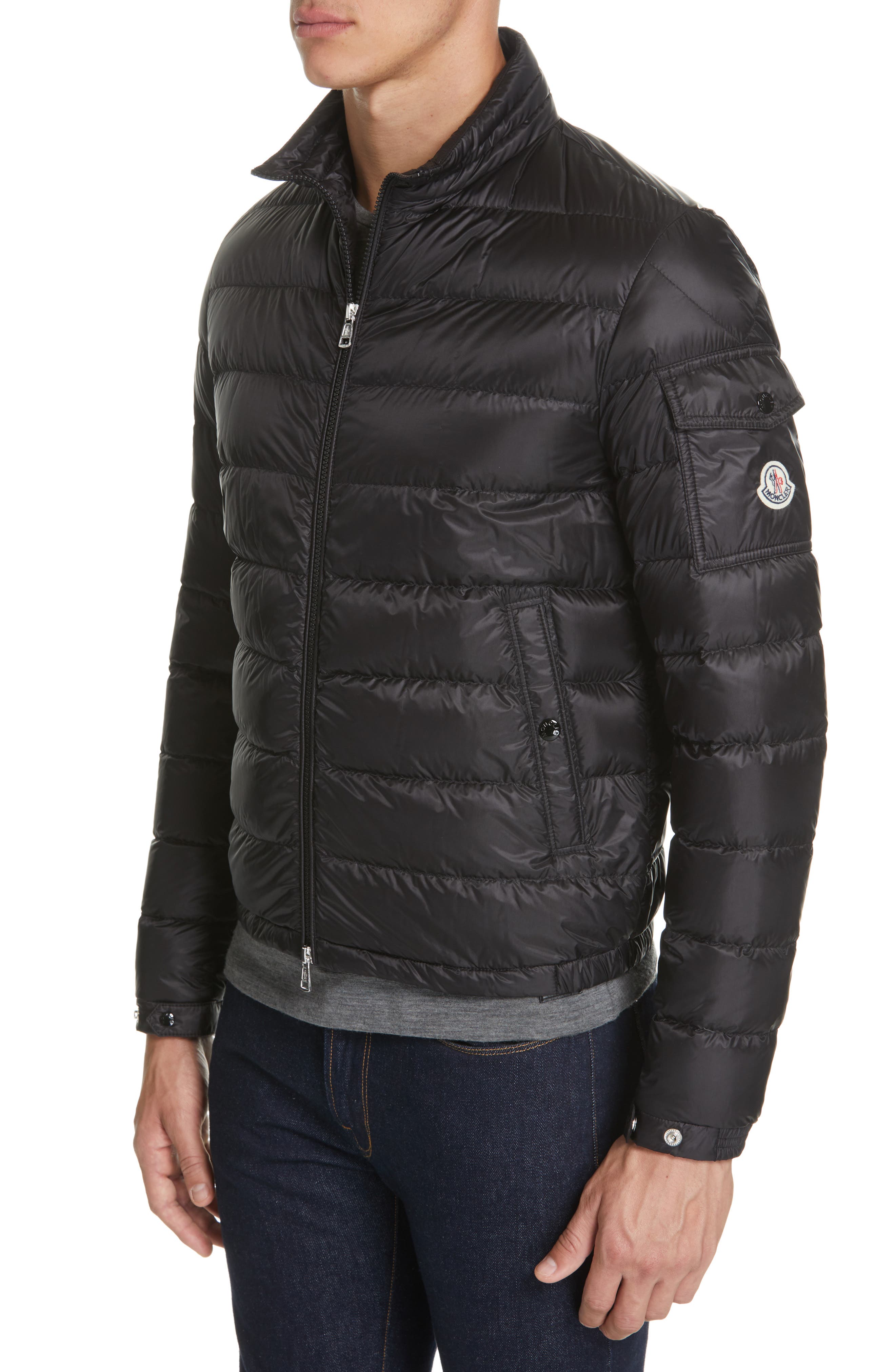 Moncler Lambot Zip Up Jacket, Black