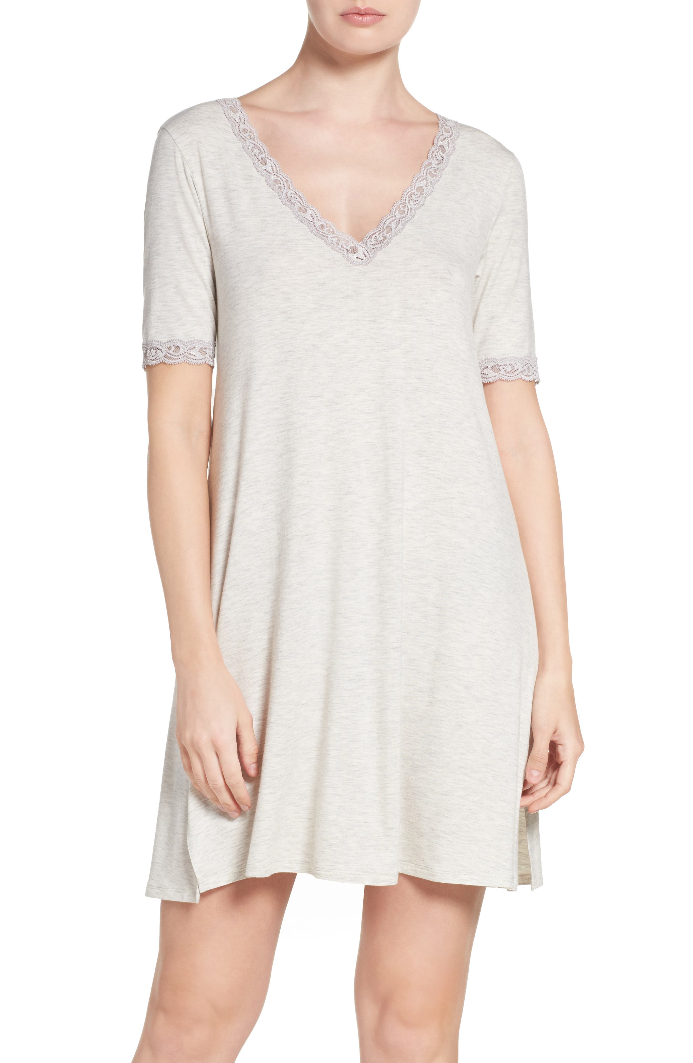Natori Feathers Sleep Shirt, Blue