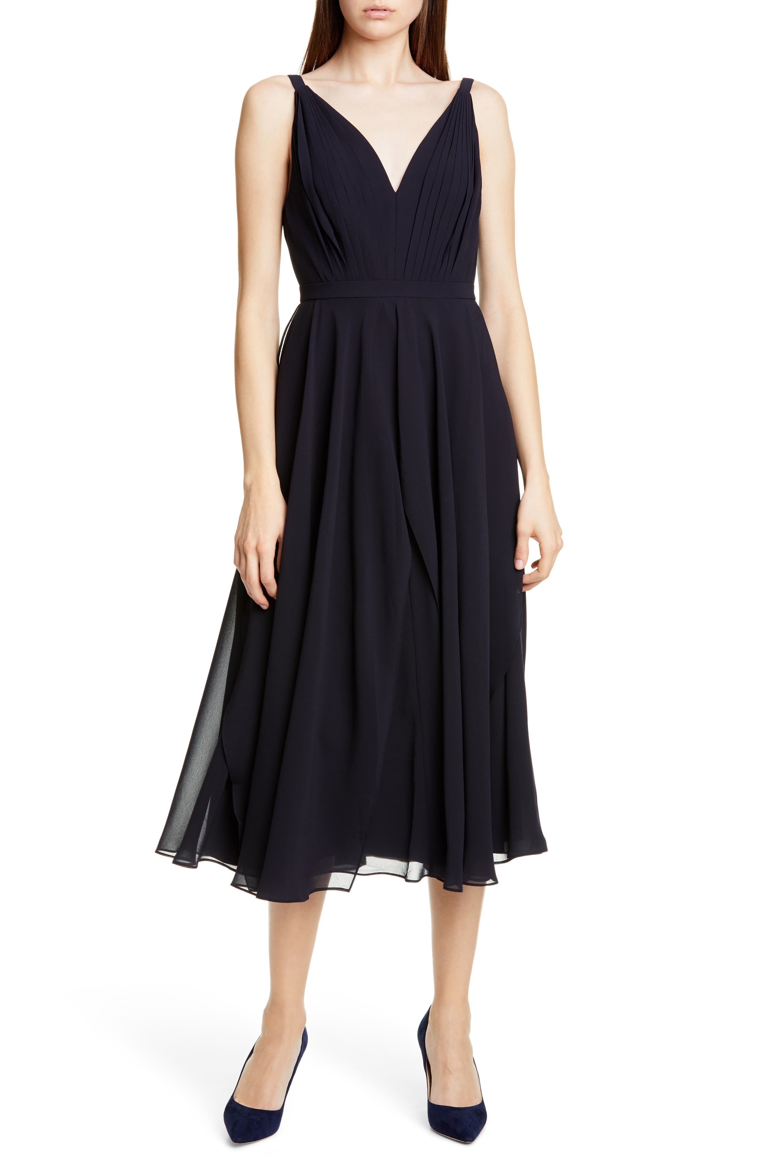 Ted Baker London Celeyst Georgette Midi Dress, Blue
