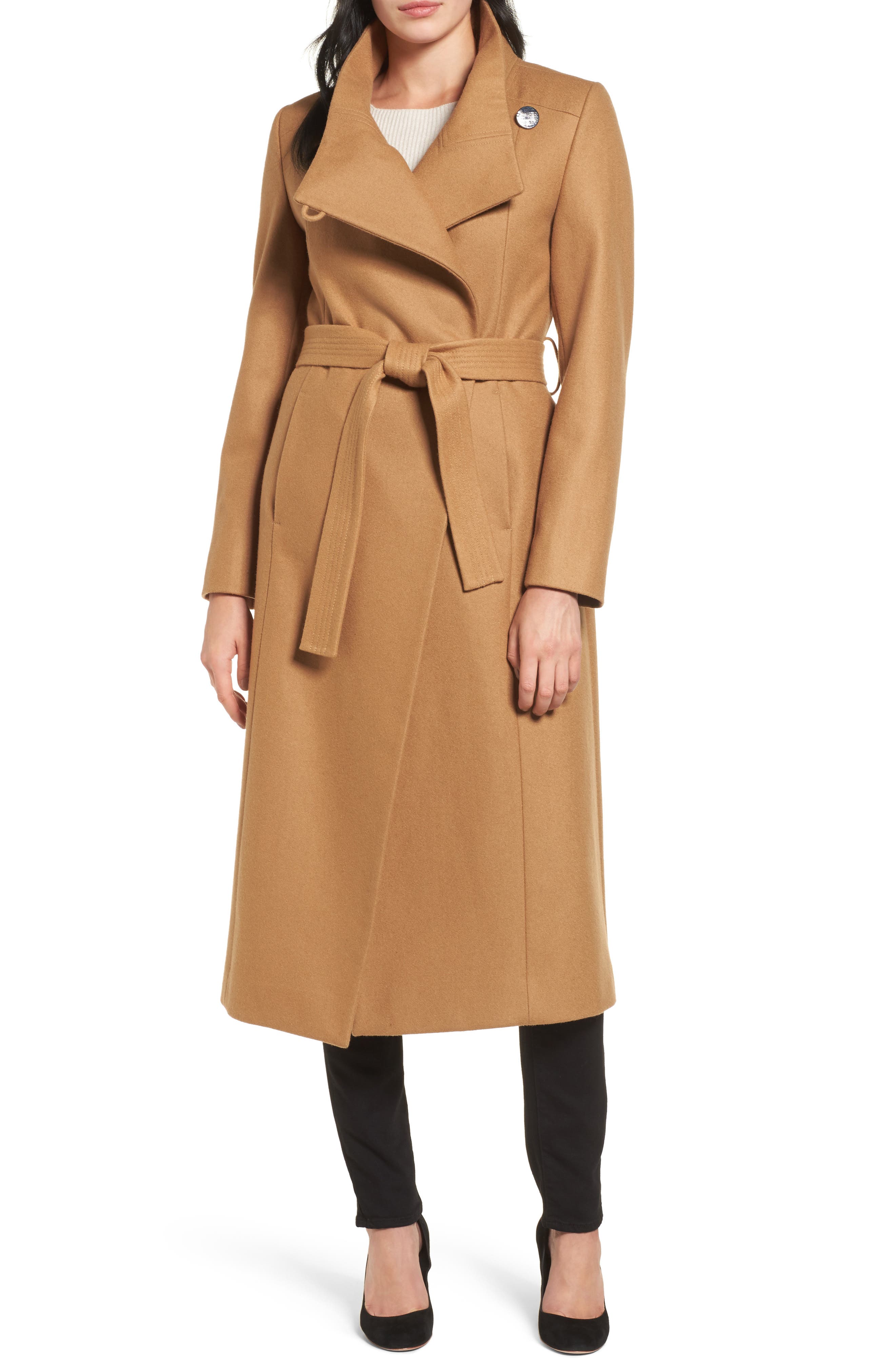 Cole New York Wool Blend Maxi Wrap Coat Nordstrom