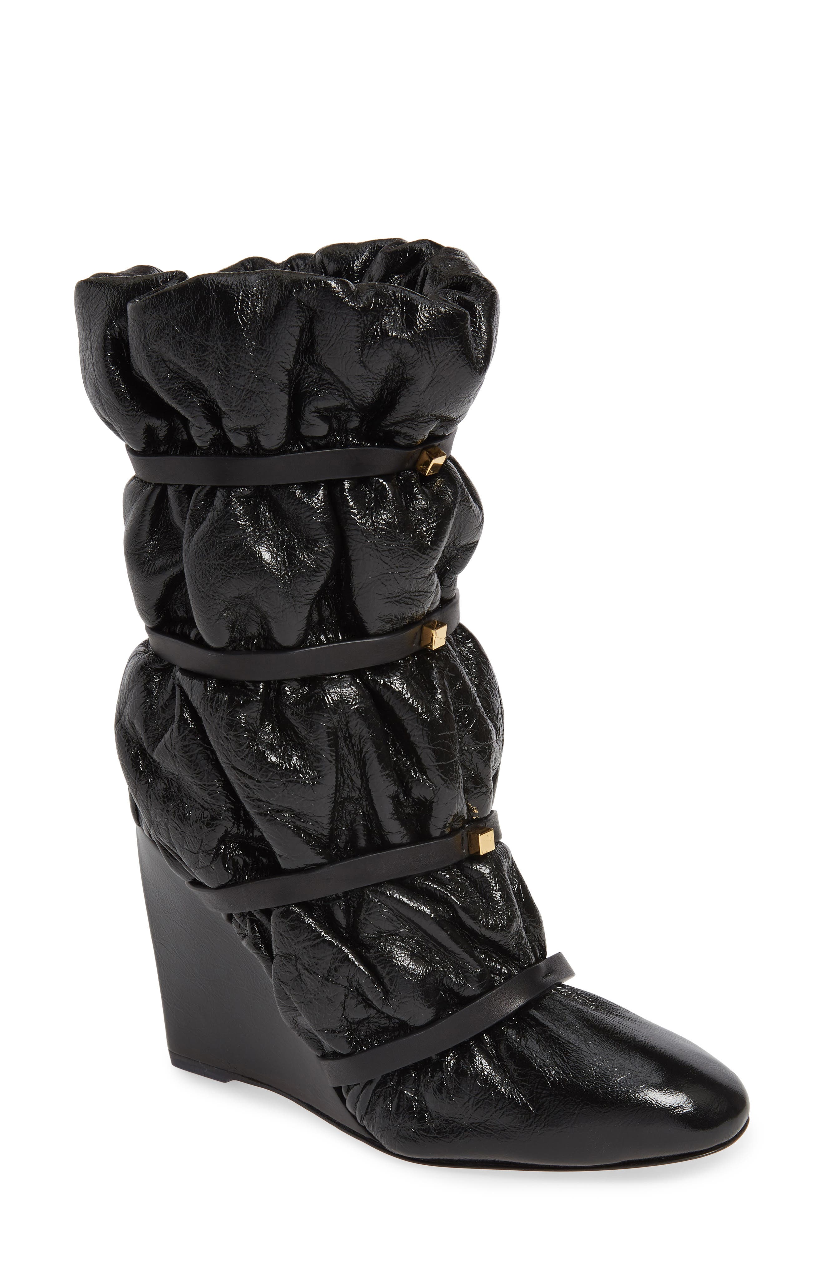 Stuart Weitzman Duvet Stud Boot- Black