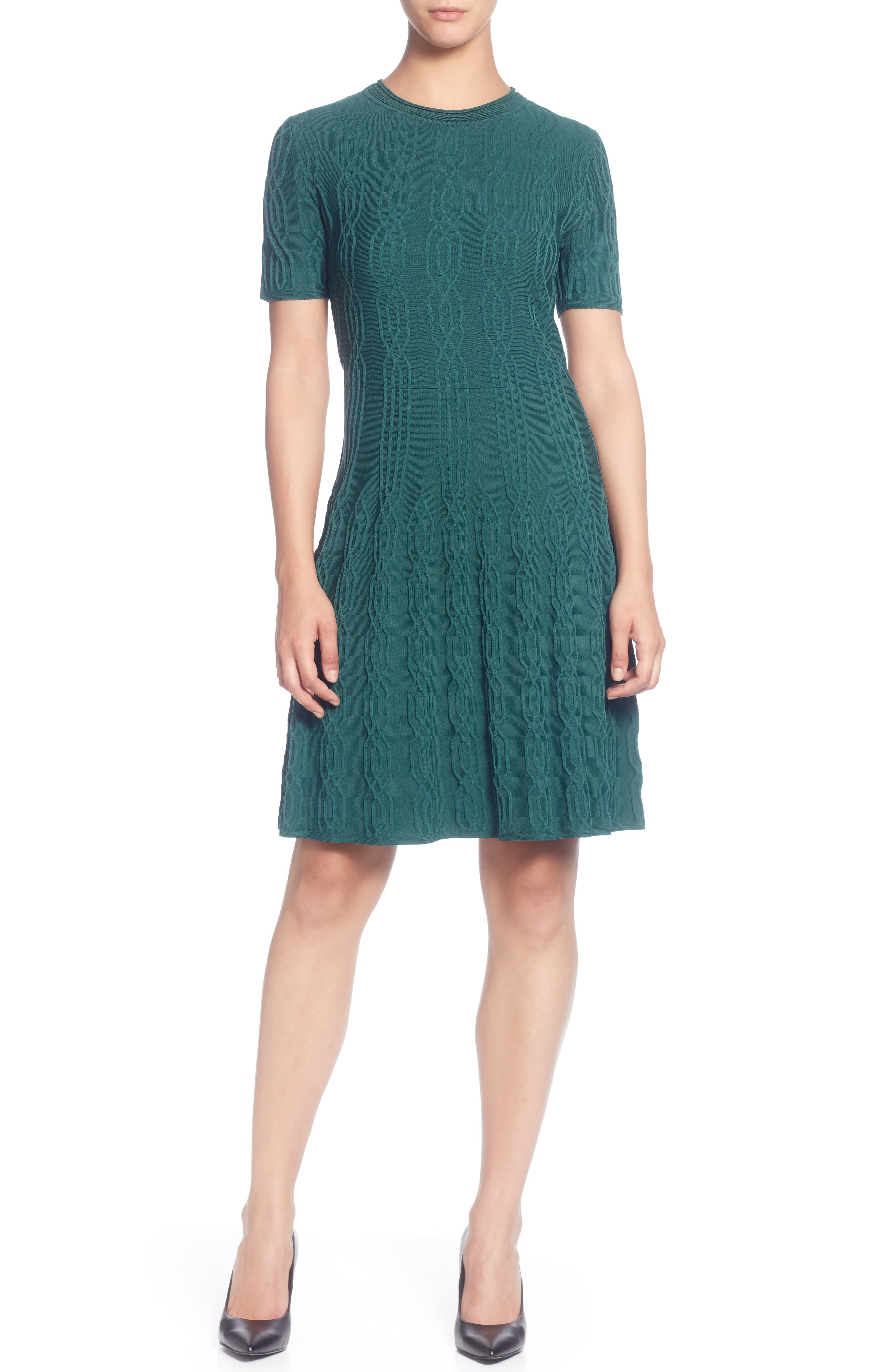 Catherine Catherine Malandrino Jacquard Sweater Dress, Green