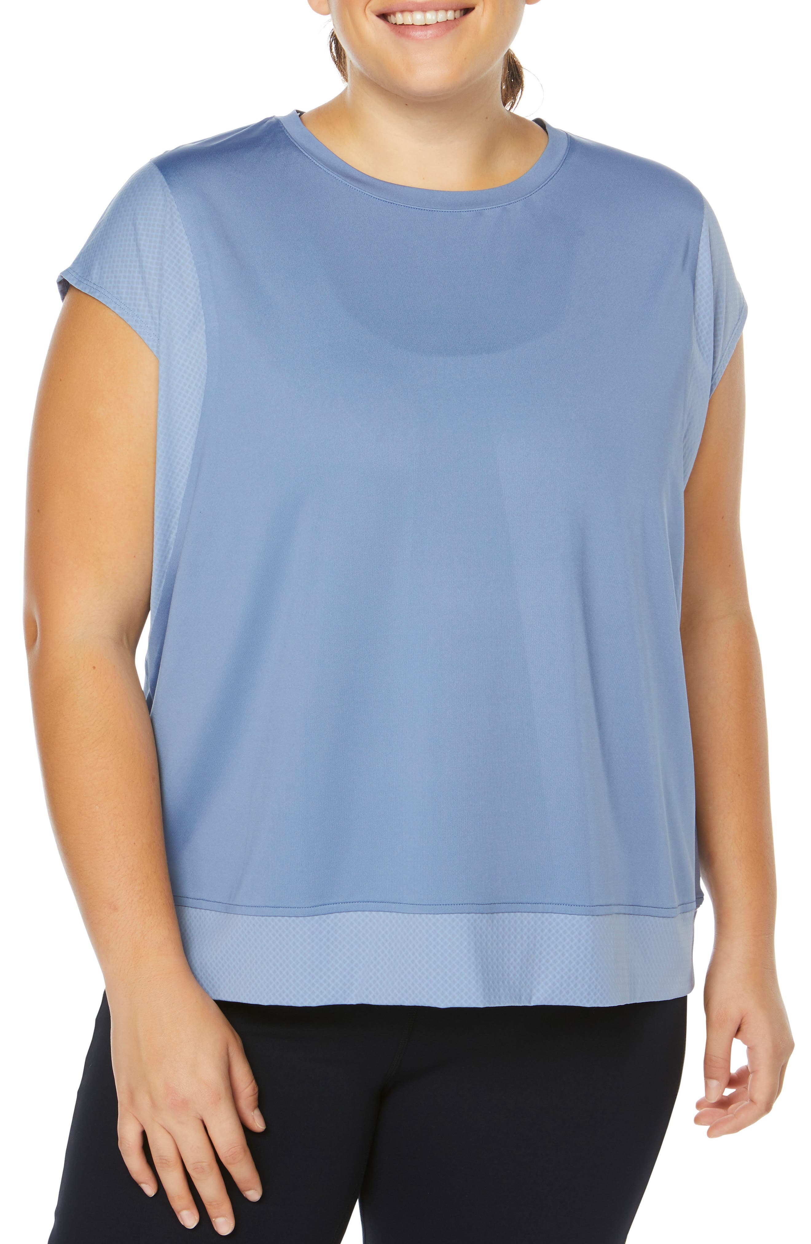 Plus Size Shape Activewear Flaunt Tee, Blue