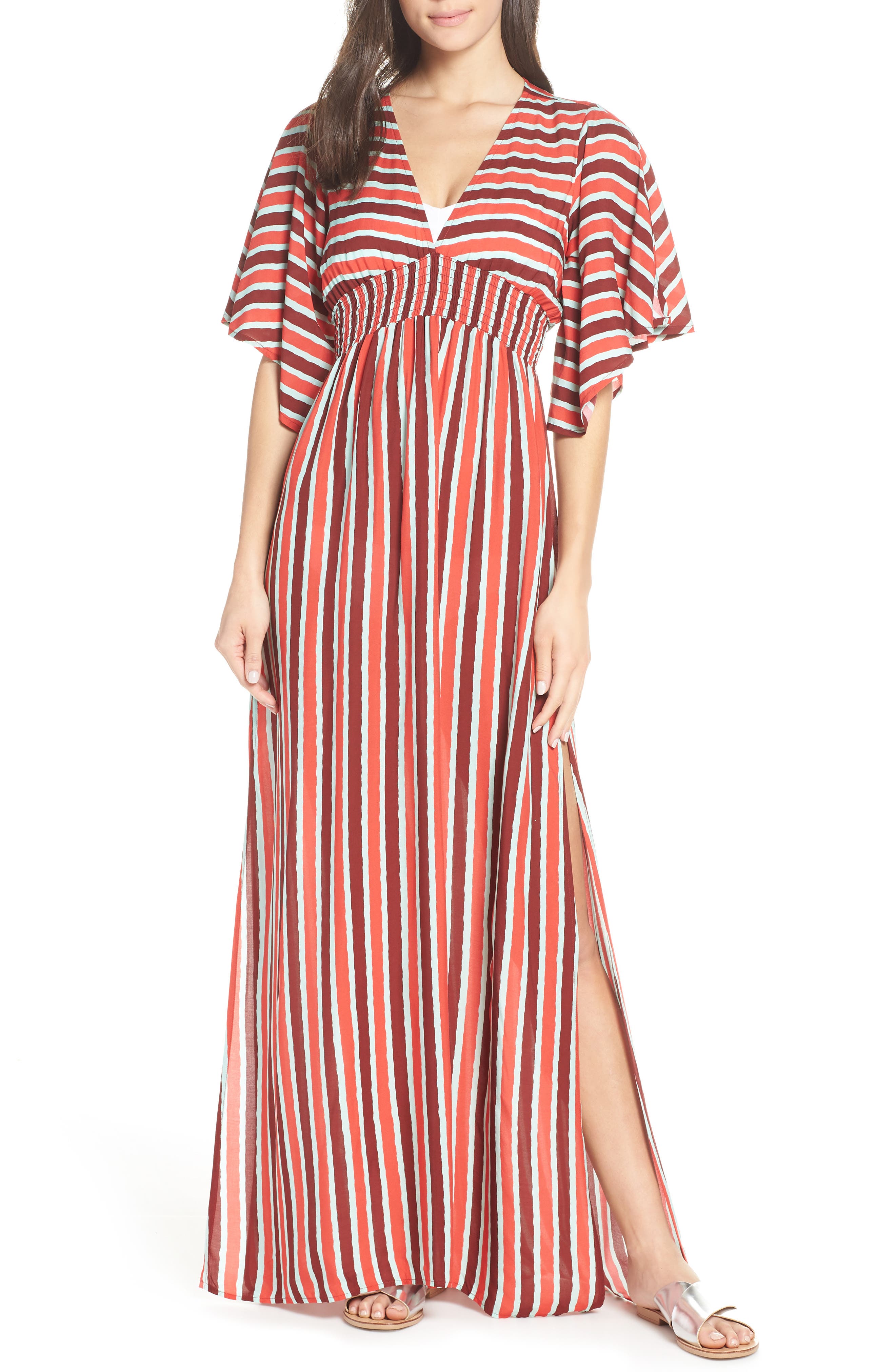 Maaji Morning Glam Cover-Up Maxi Dress, Red