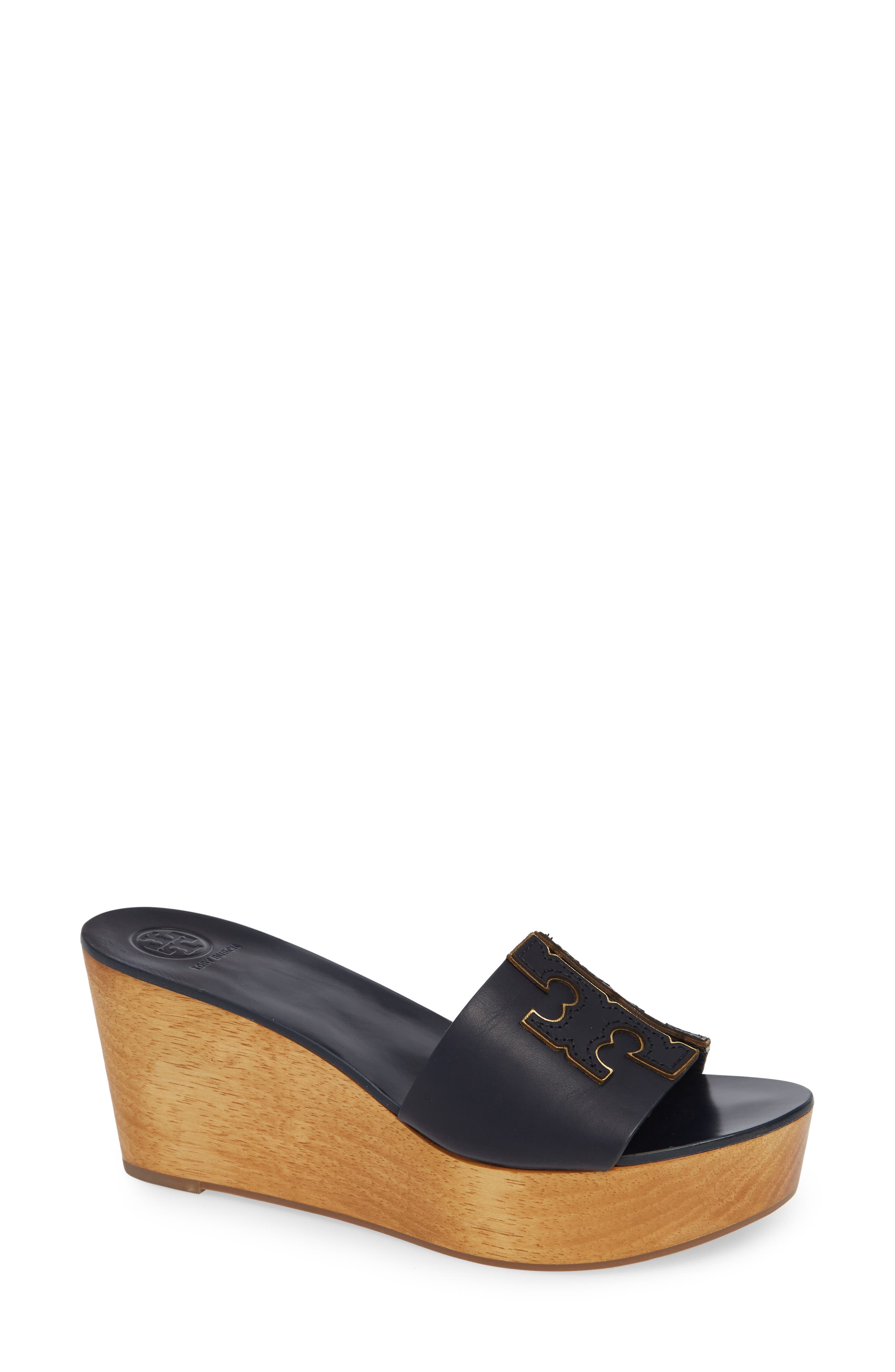 Tory Burch Ines Wedge Slide Sandal- Blue