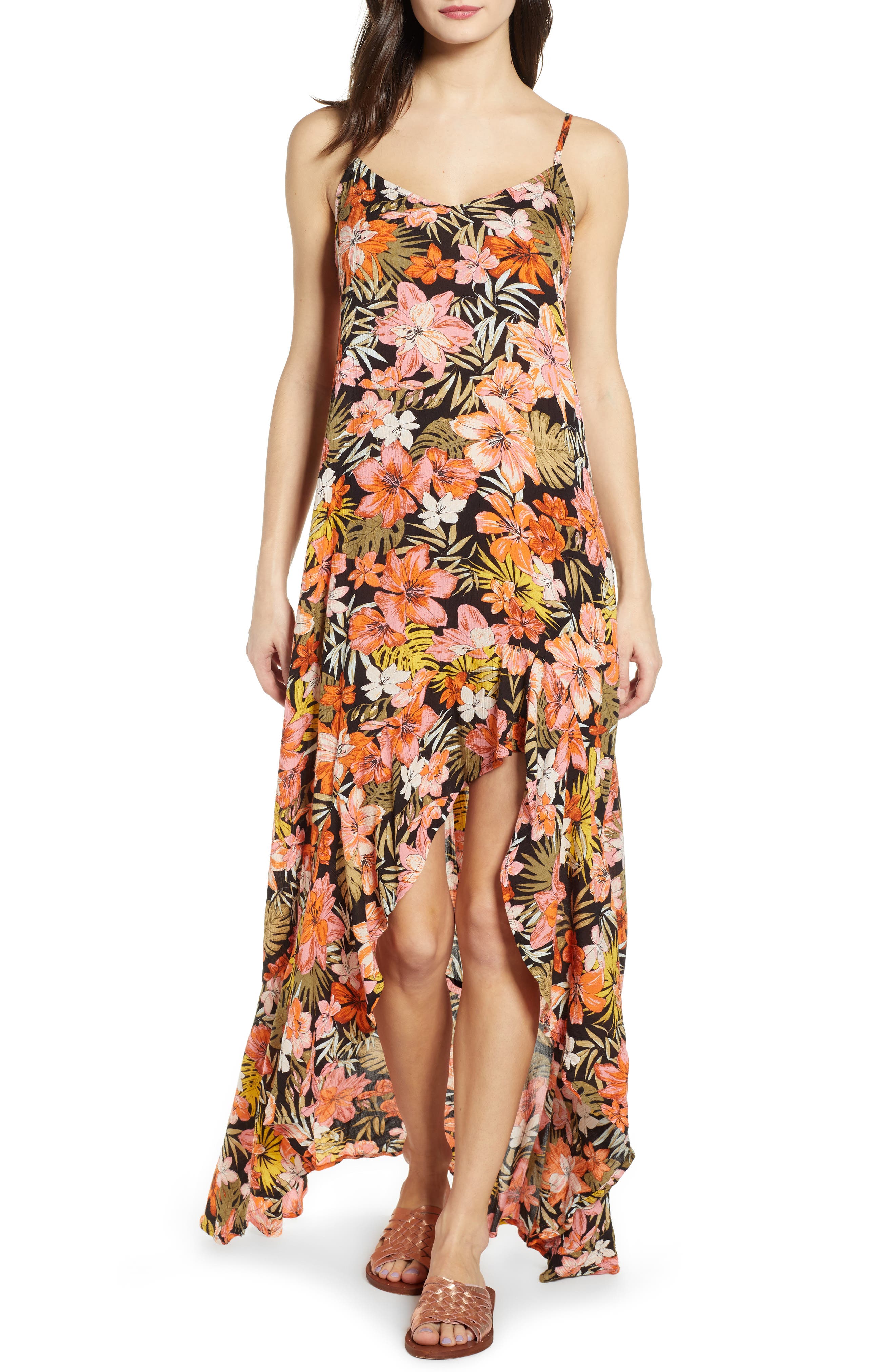 Billabong Kick It Up Maxi Dress, Black