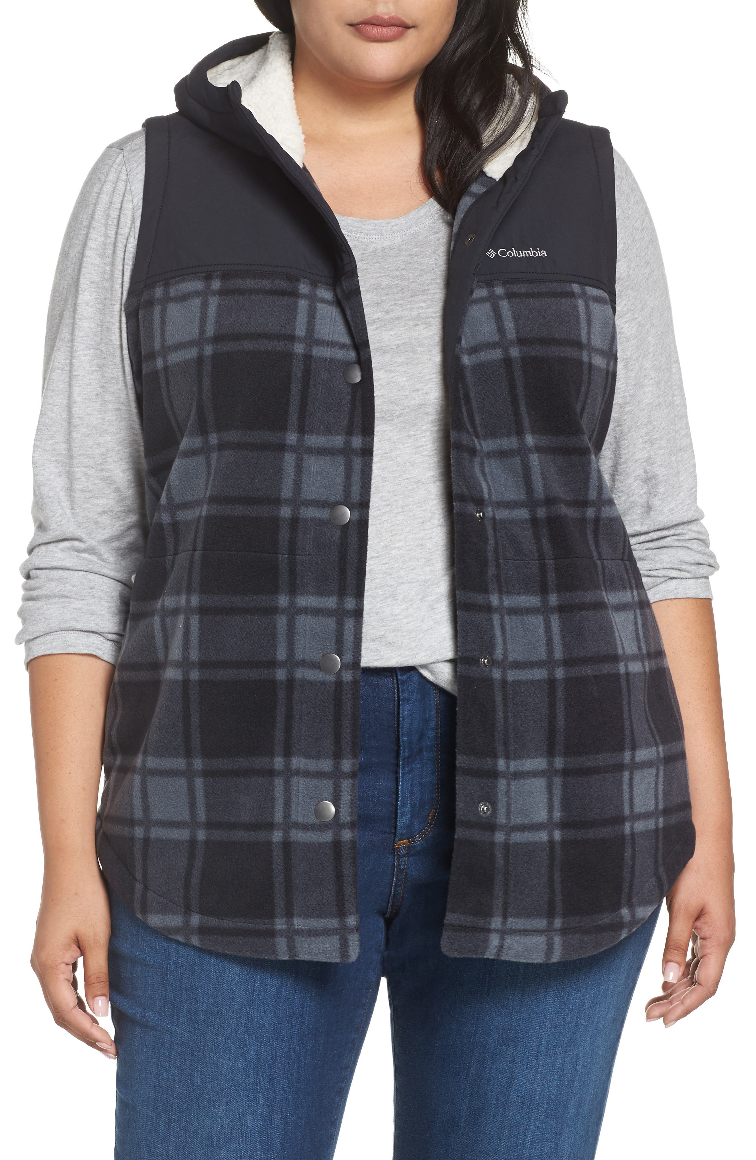 Plus Size Columbia Benton Springs Overlay Vest, Black