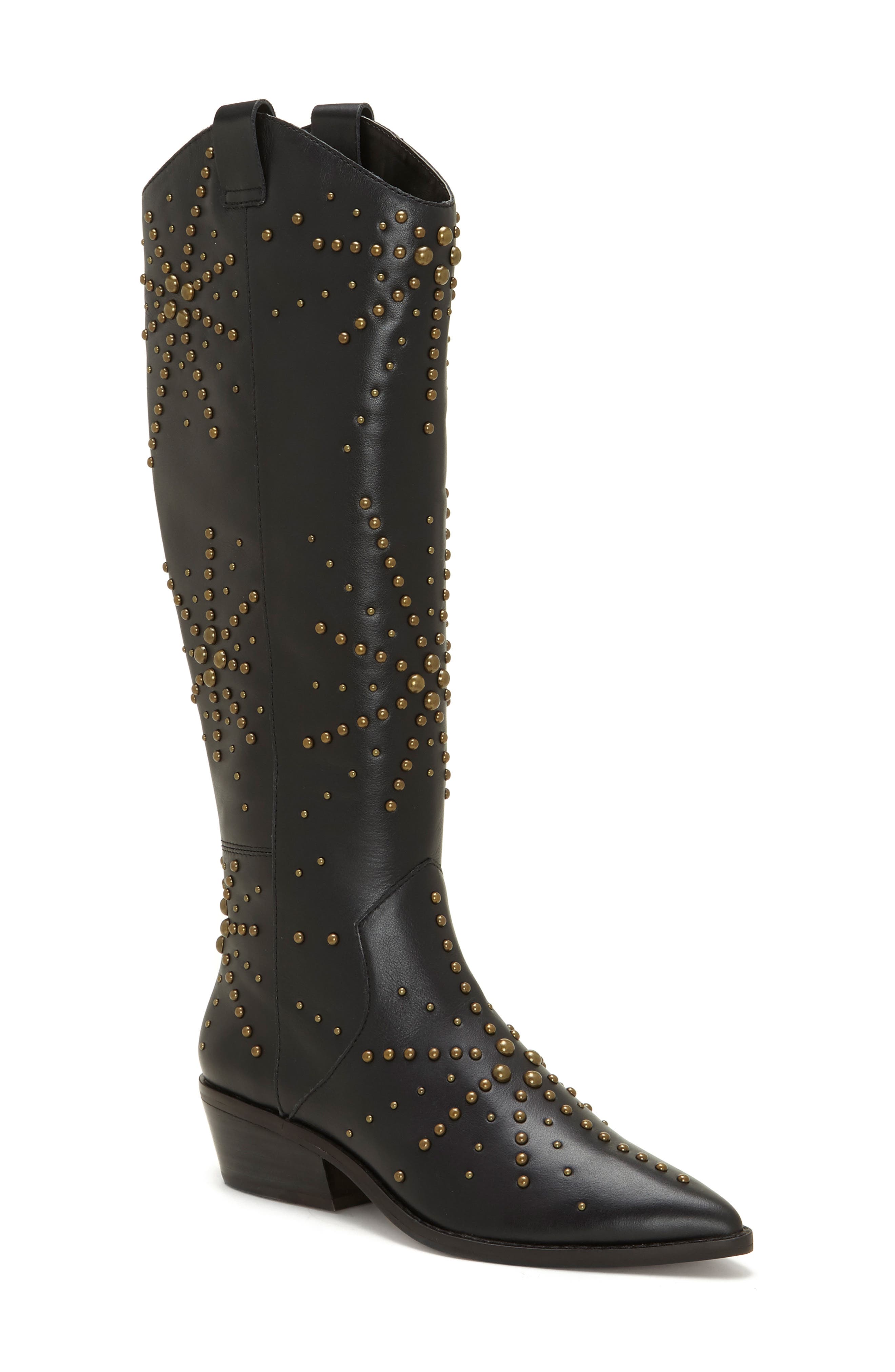 1.state Sabylla Studded Western Boot- Black
