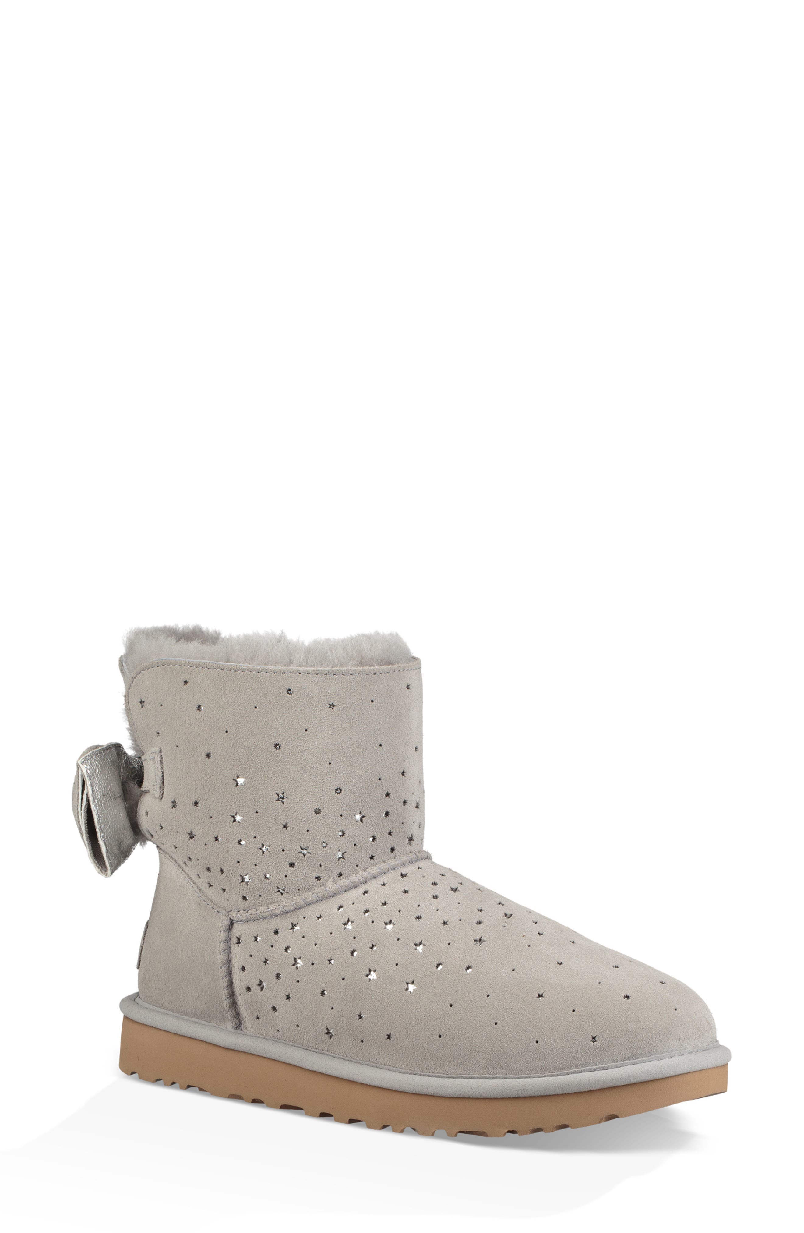 Ugg Stargirl Bow Mini Bootie, Grey