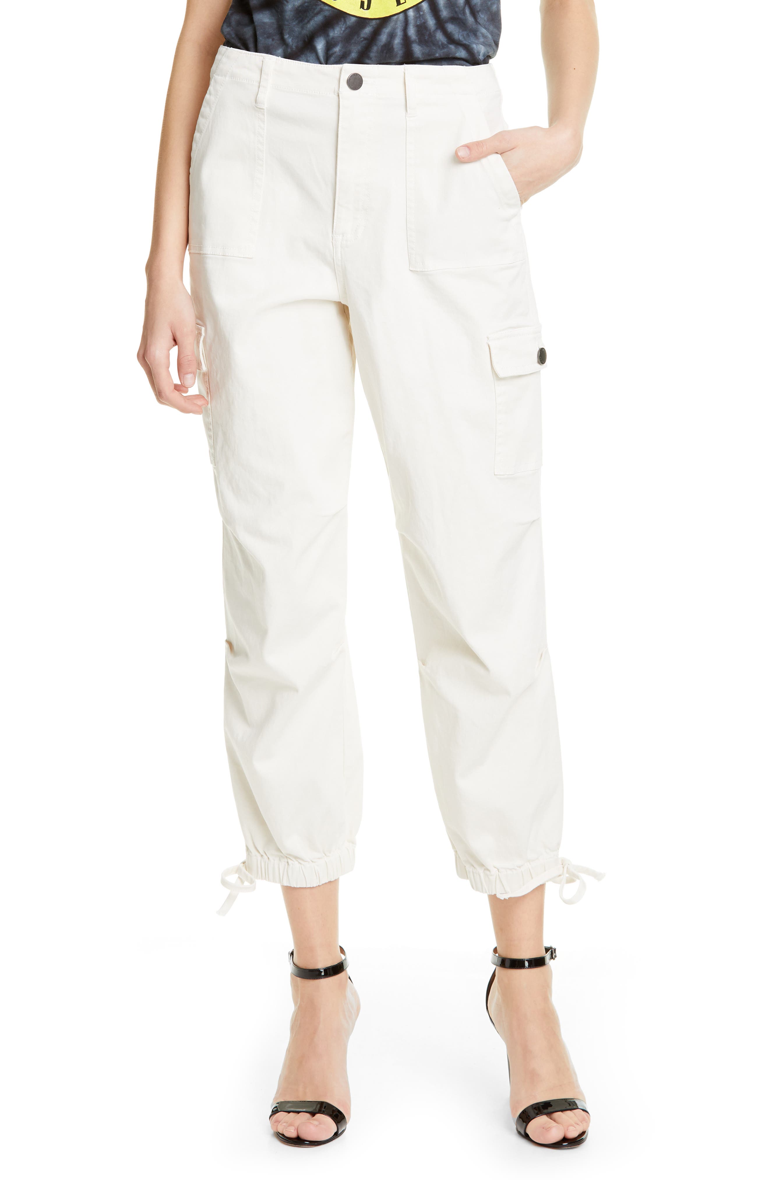 Alice + Olivia Jeans Crop Cargo Pants, White