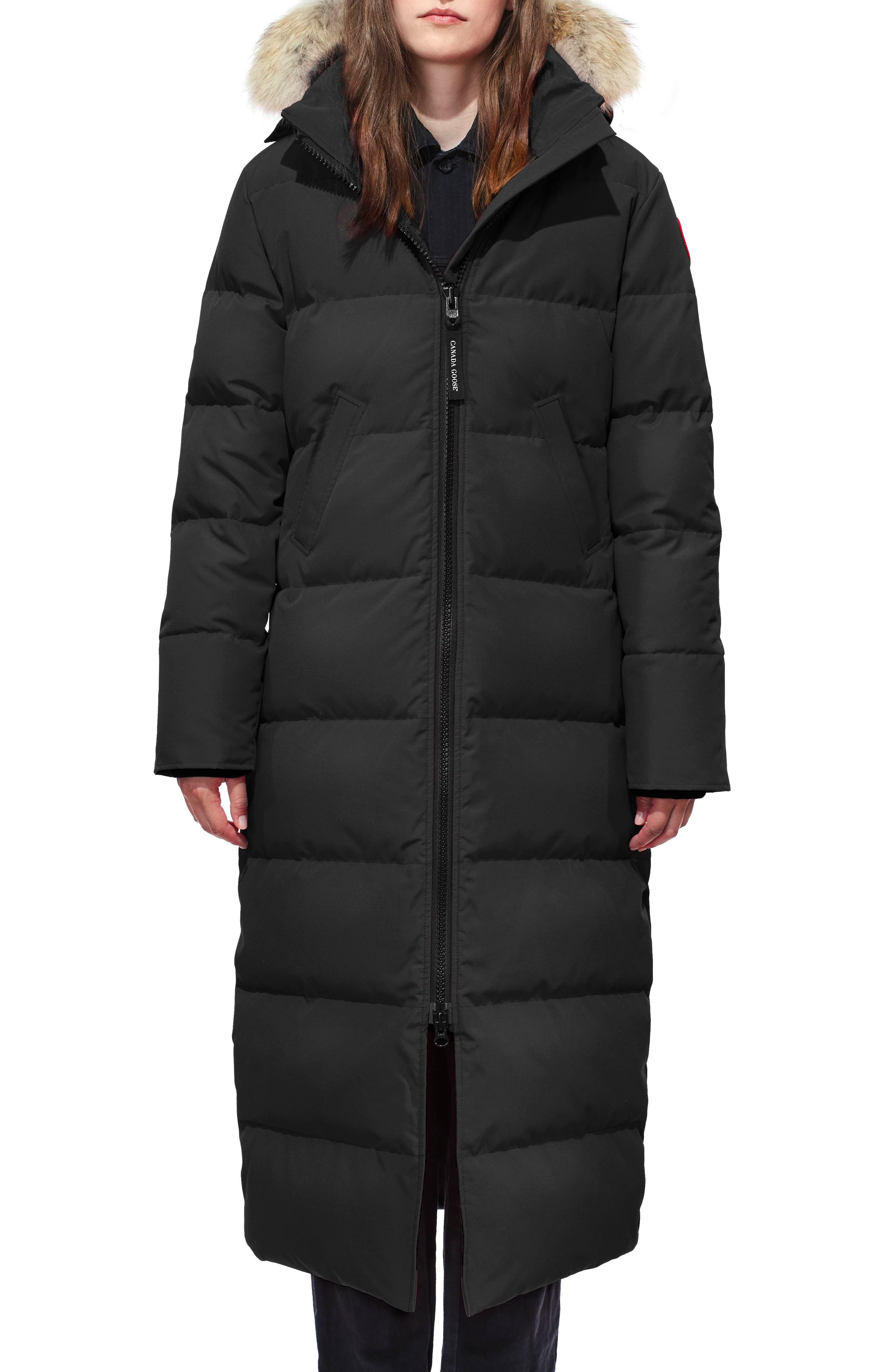 Canada Goose Mystique Regular Fit Down Parka With Genuine Coyote Fur Trim
