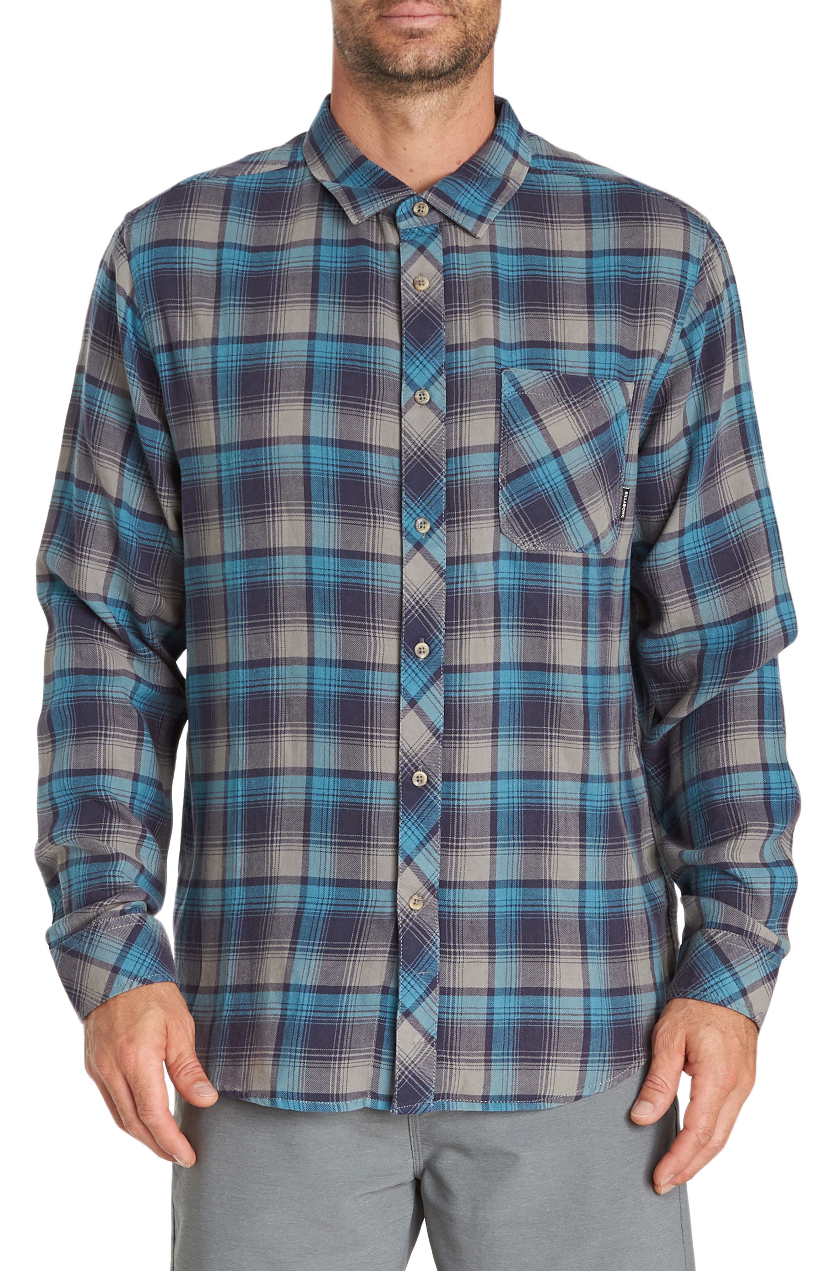 Billabong Freemont Flannel Shirt, Blue