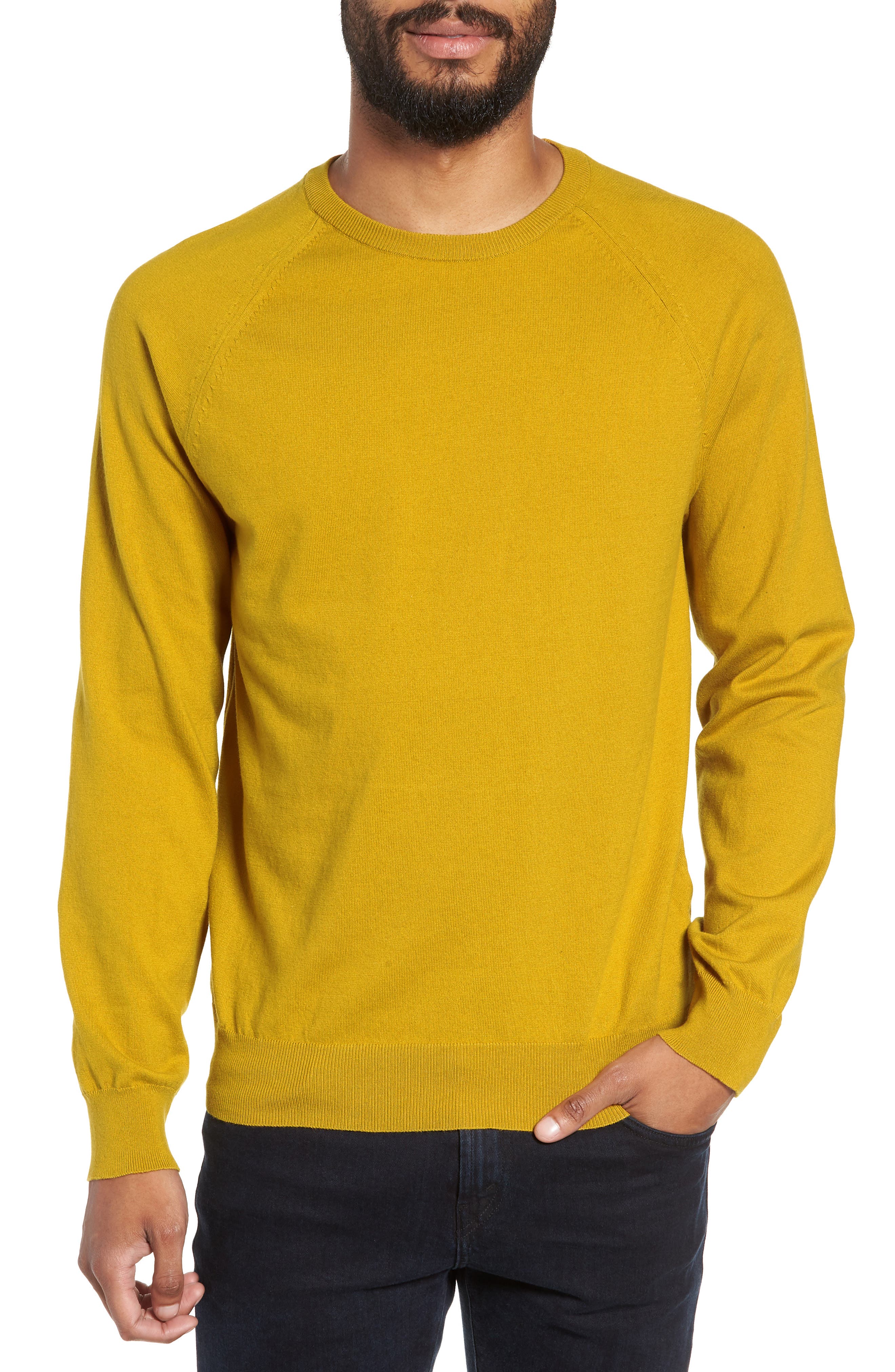 French Connection Regular Fit Crewneck Sweater, Yellow