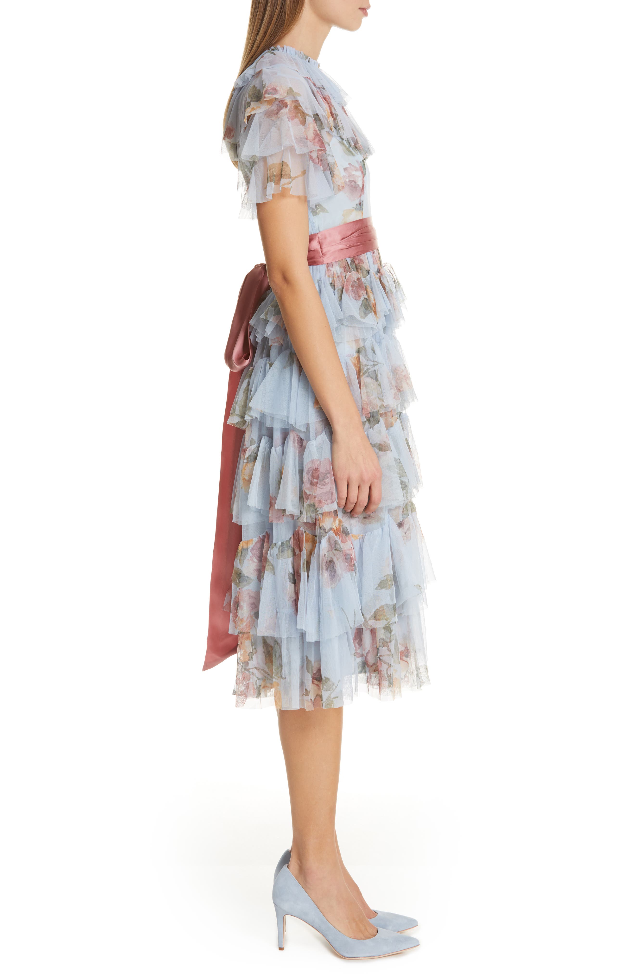 venetian rose tulle dress