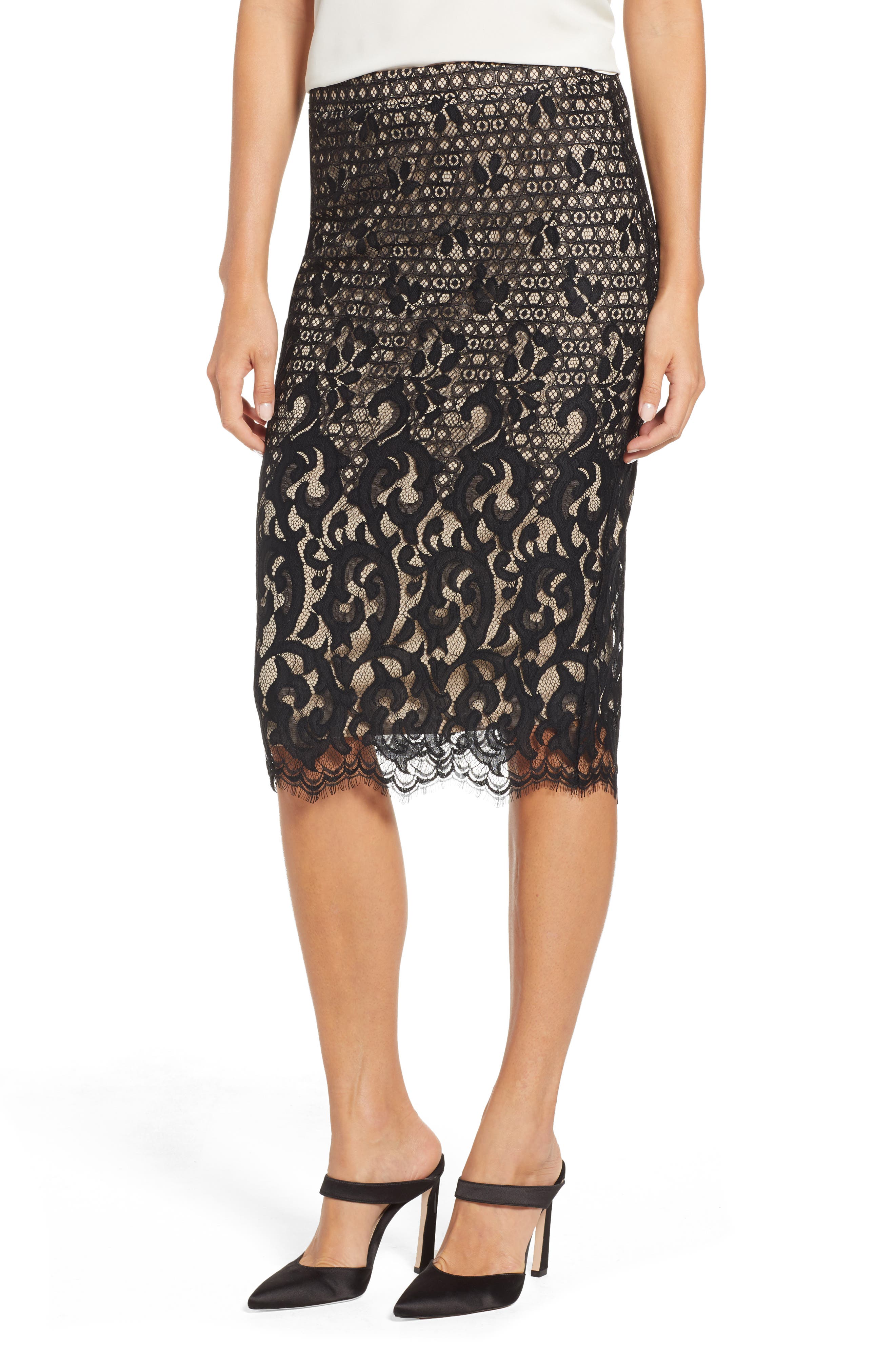 Tdc Lace Pencil Skirt