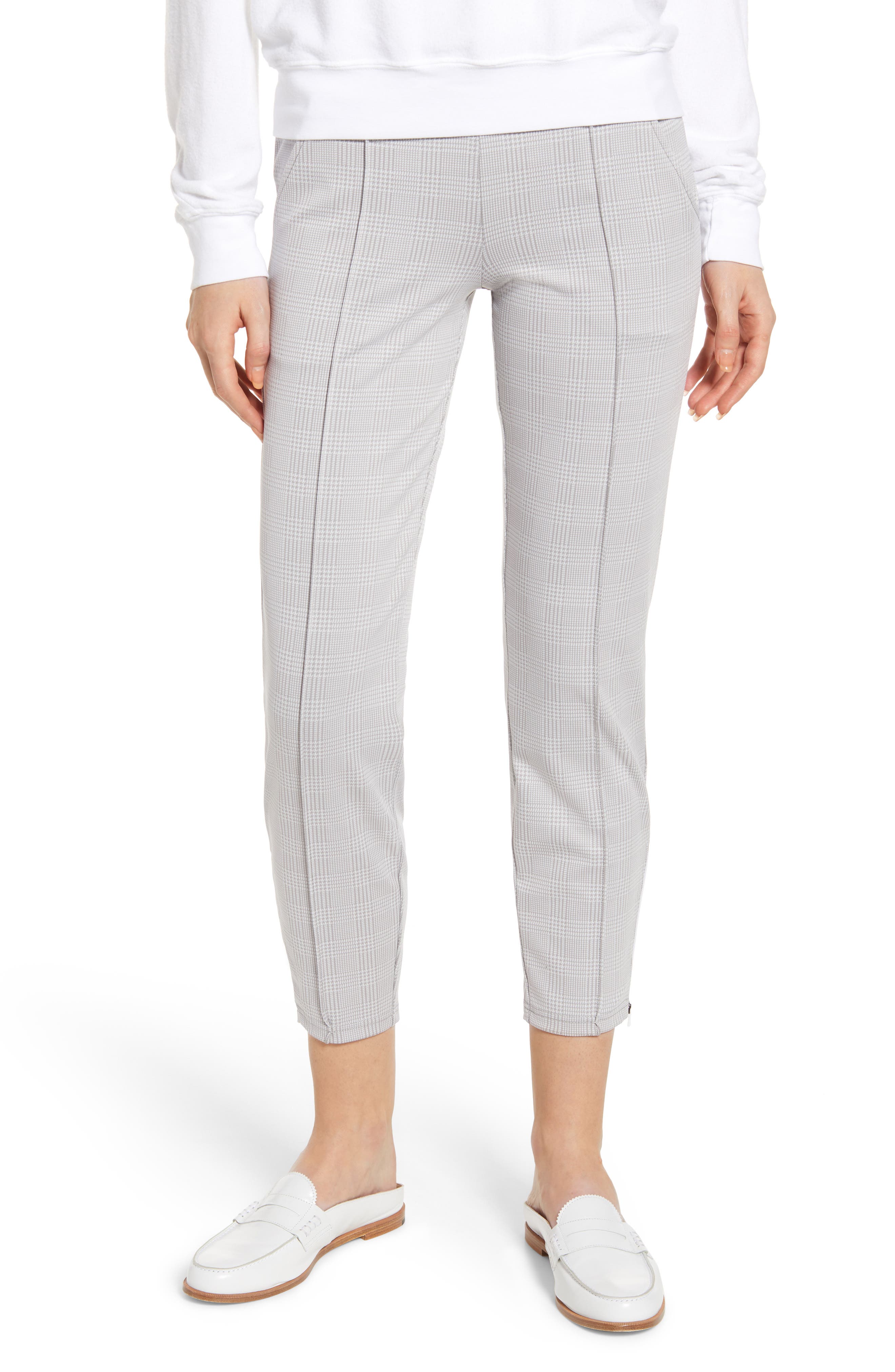 Hue Glen Plaid Skimmer Leggings, Grey