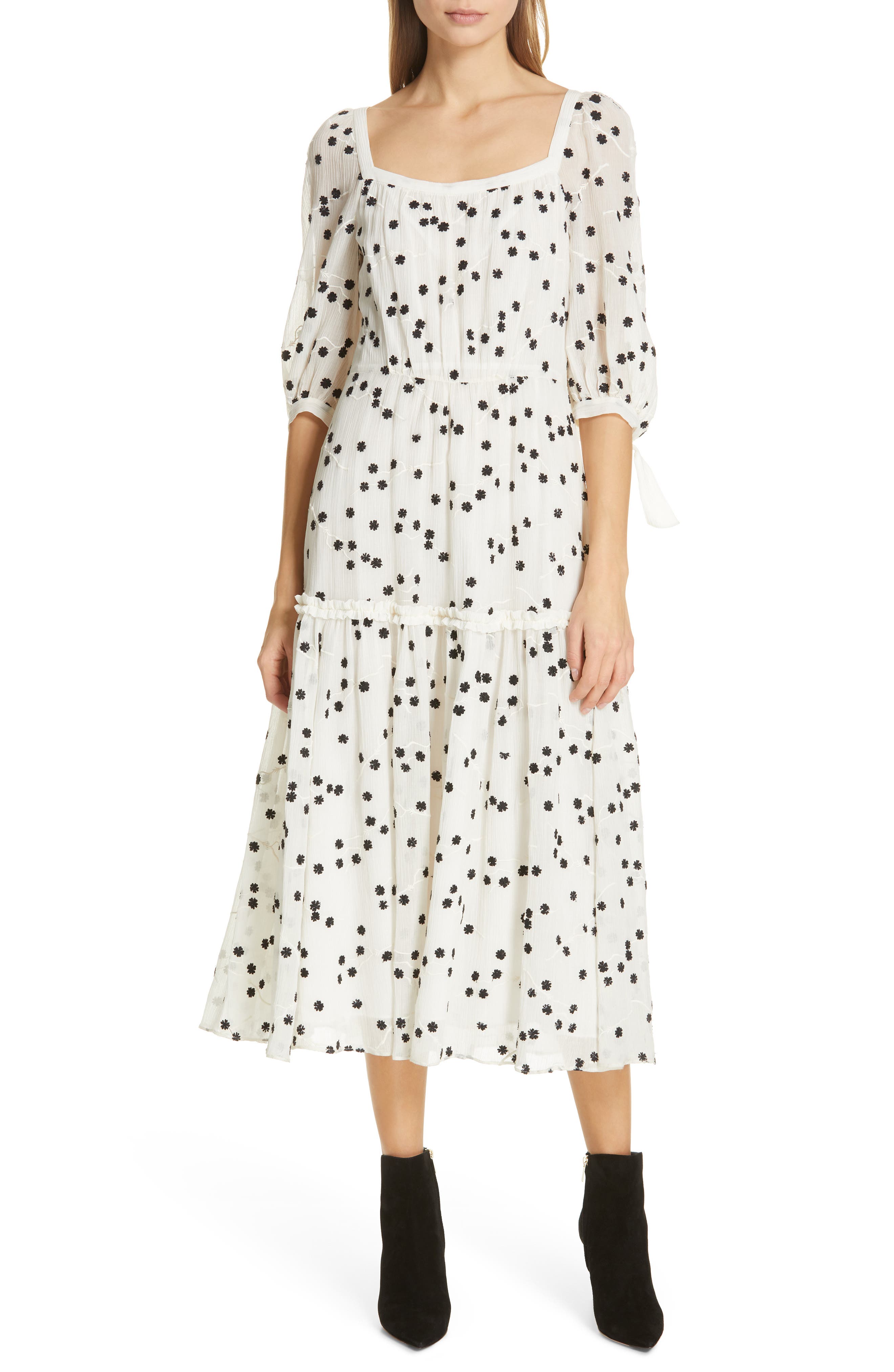 Rebecca Taylor Allessandra Midi Dress, Ivory