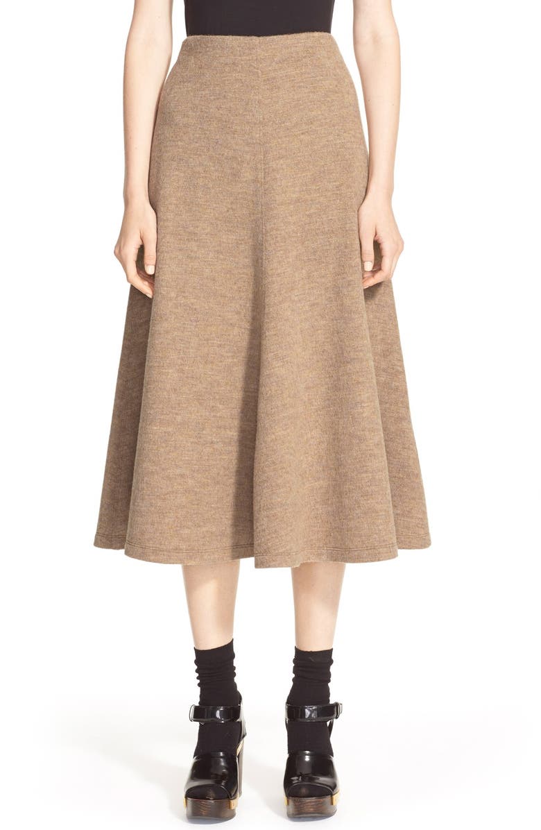 Rosetta Getty Flared Wool Midi Skirt Nordstrom