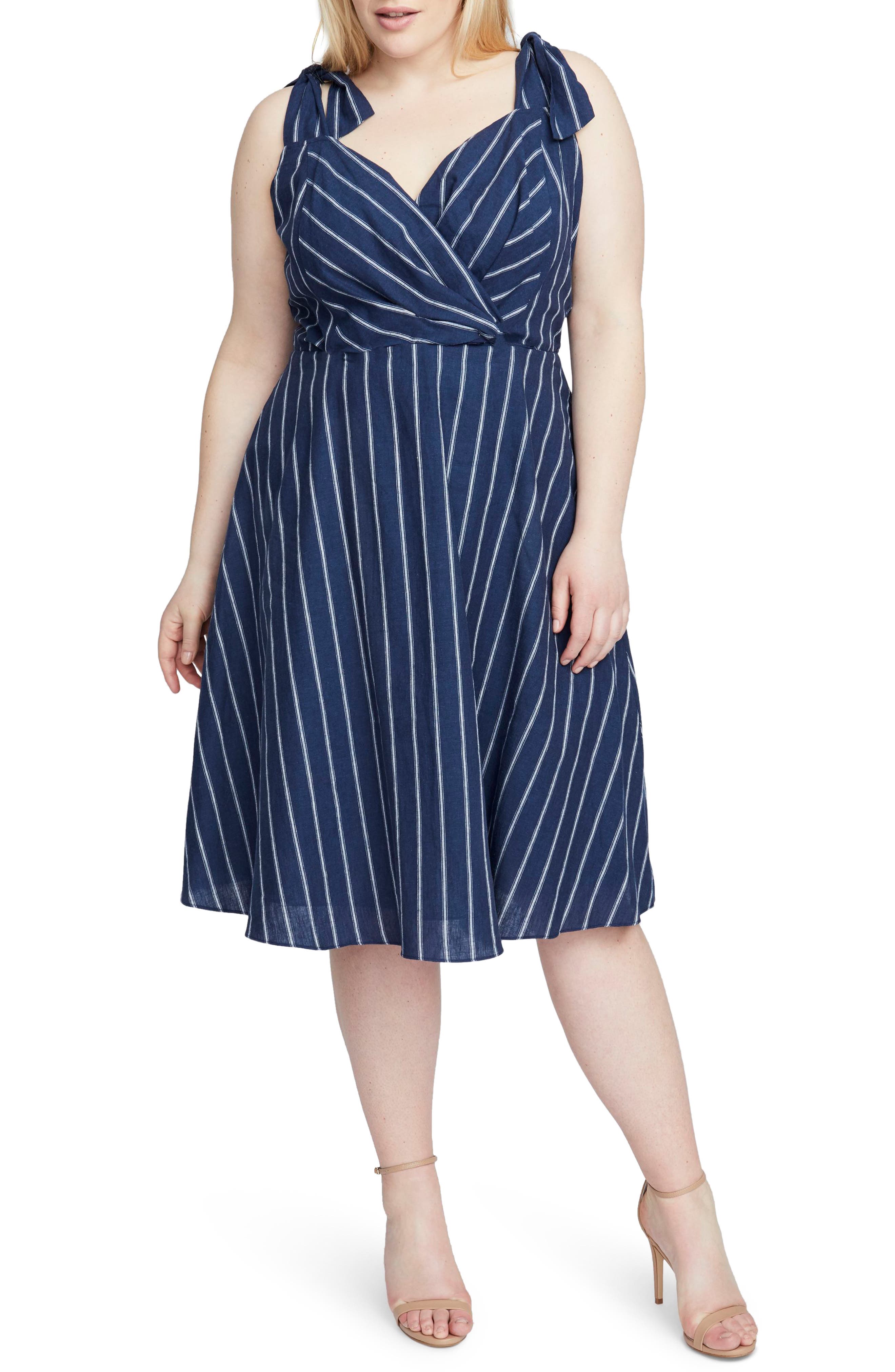 Plus Size Rachel Rachel Roy Kate Stripe Dress, Blue