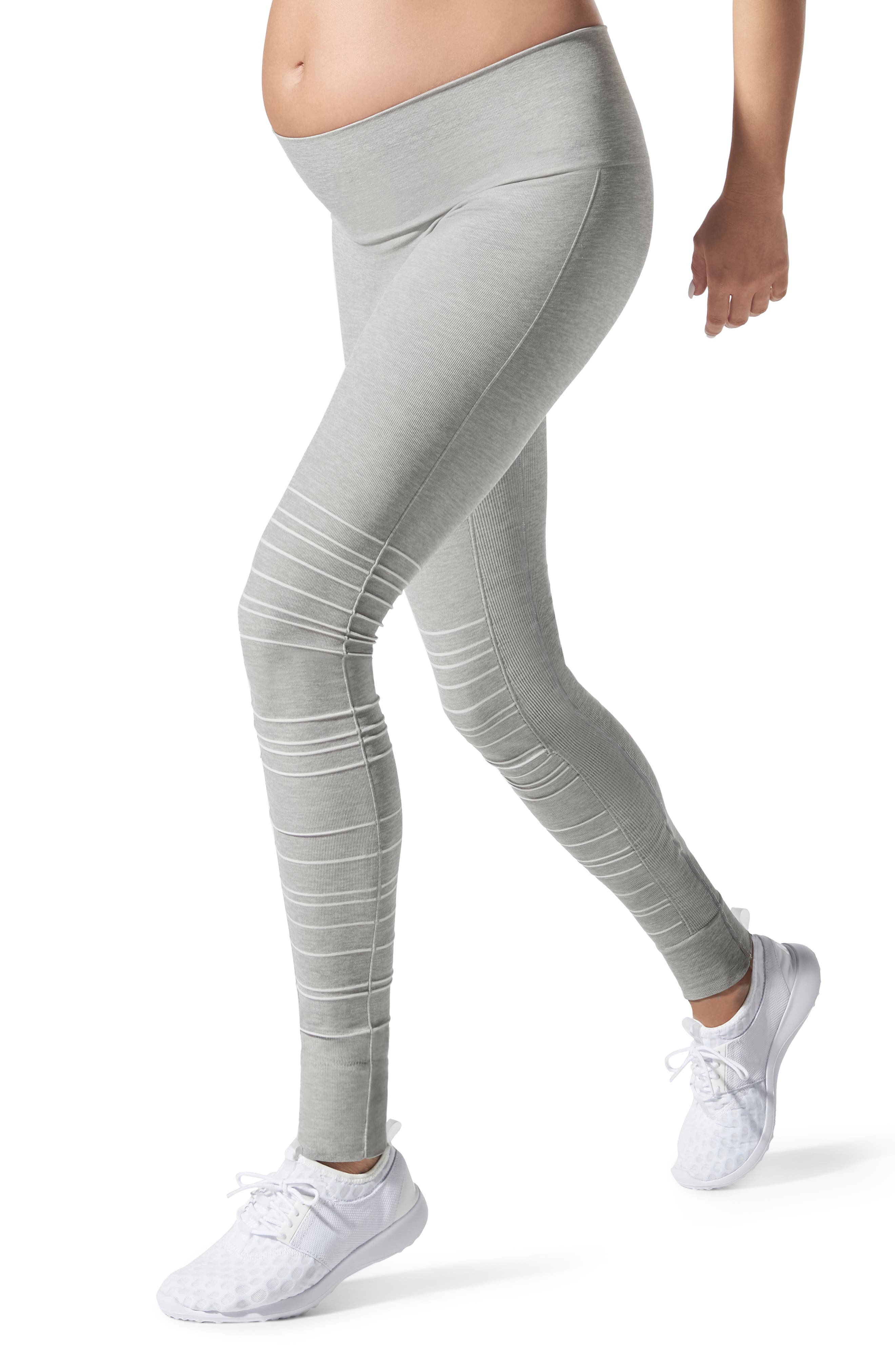 Blanqi Sportsupport Hipster Cuffed Support Maternity/postpartum Leggings, Grey