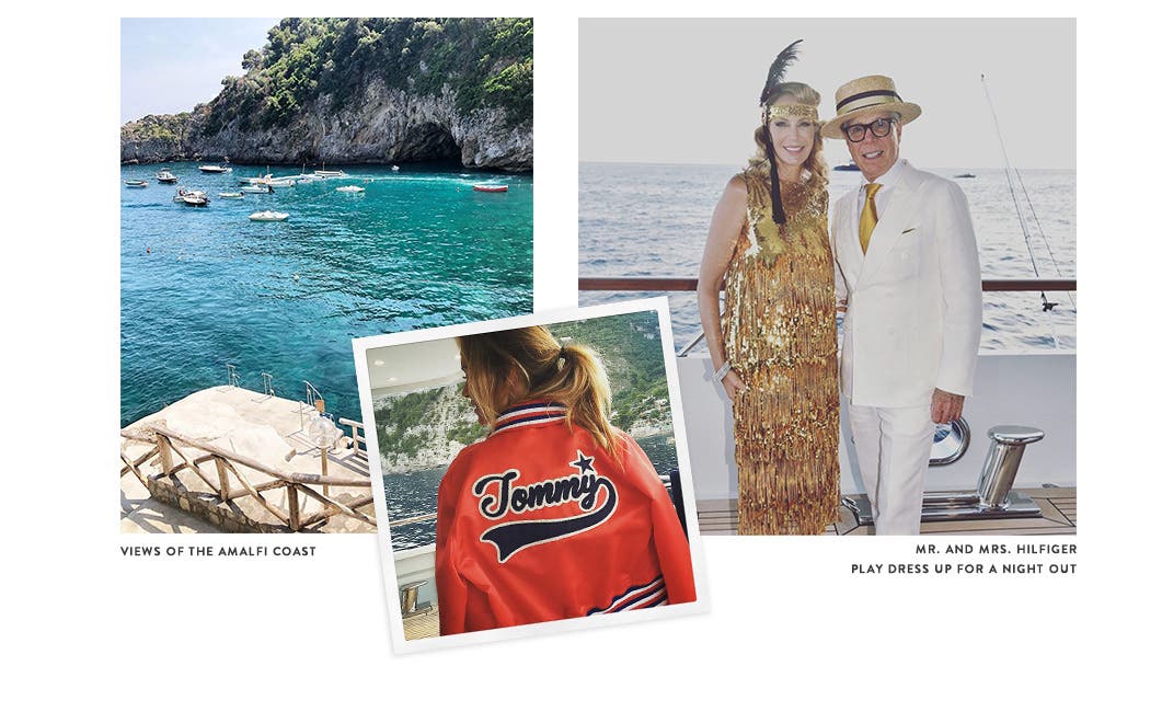Views of the Amalfi Coast
Mr. and Mrs. Hilfiger play dress up for a night out