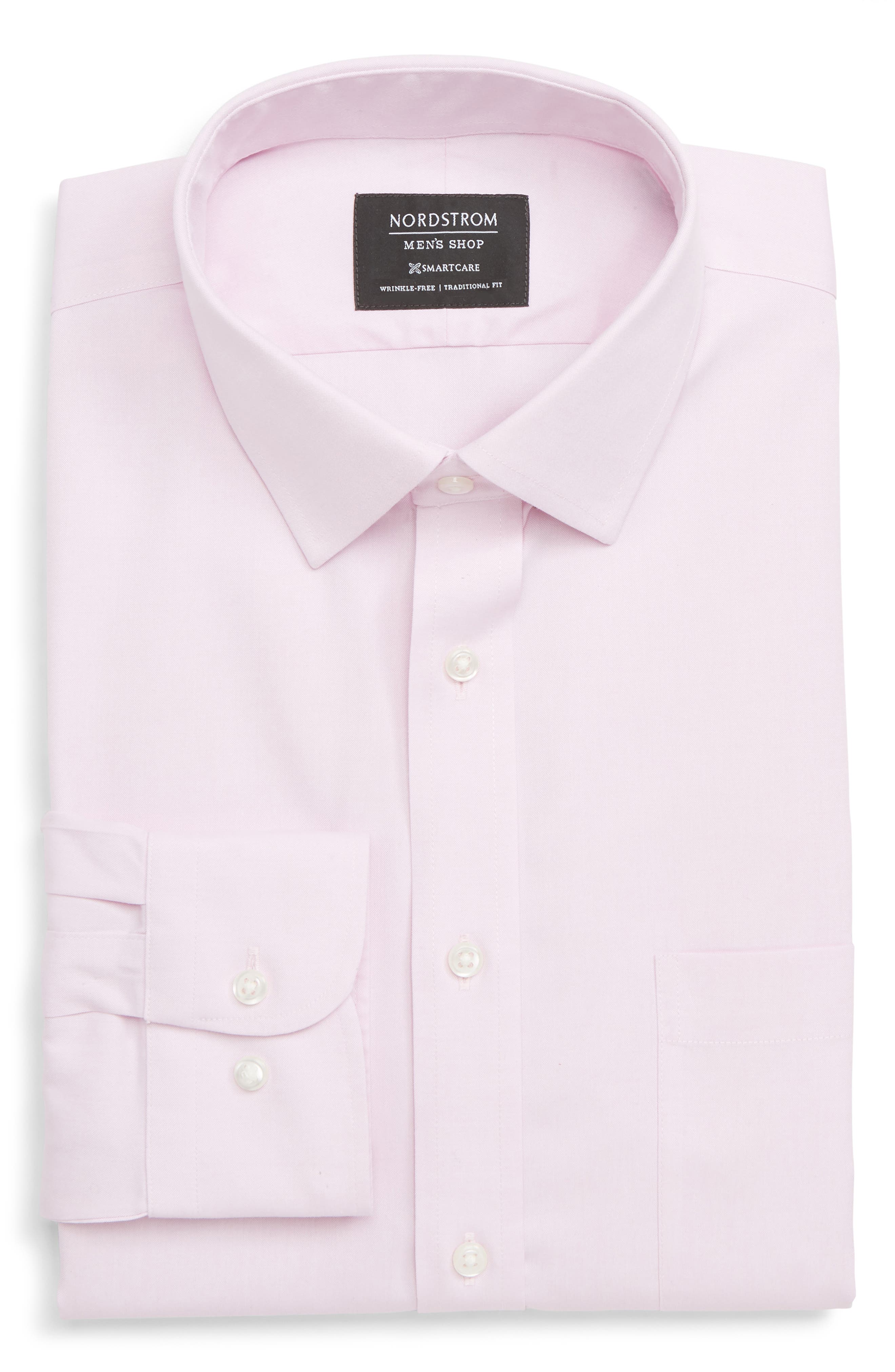Nordstrom Shop Smartcare(TM) Traditional Fit Dress Shirt, Pink